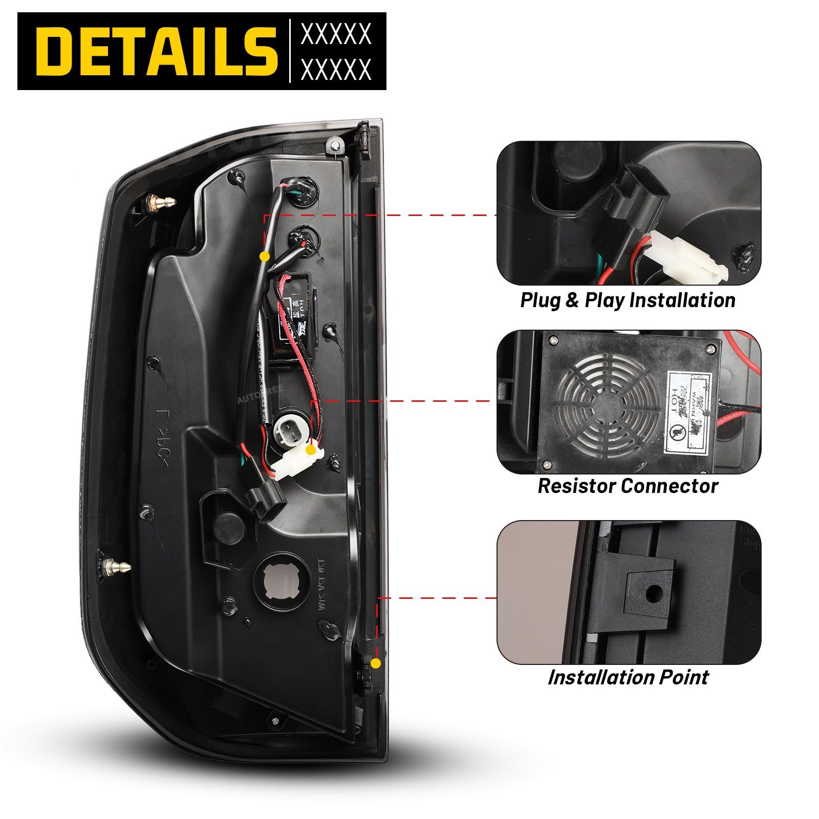 14-21 Toyota Tundra: Renegade LED Tail Lights - Gloss Black/Clear/Red Glow Bar photo 3