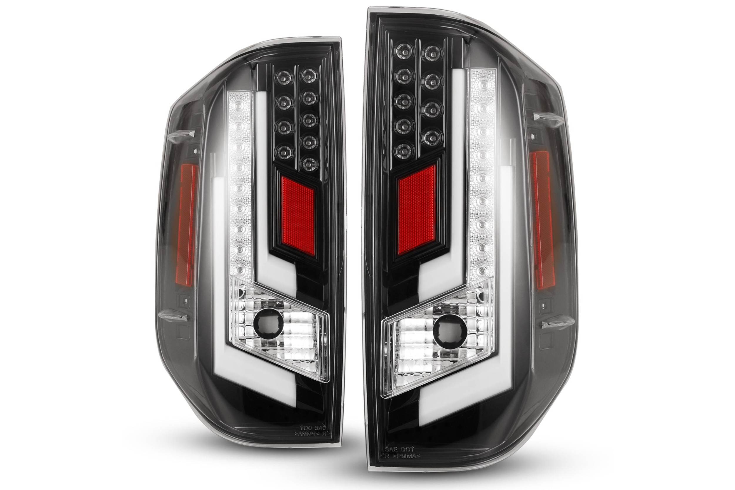 14-21 Toyota Tundra: Renegade LED Tail Lights - Gloss Black/Clear