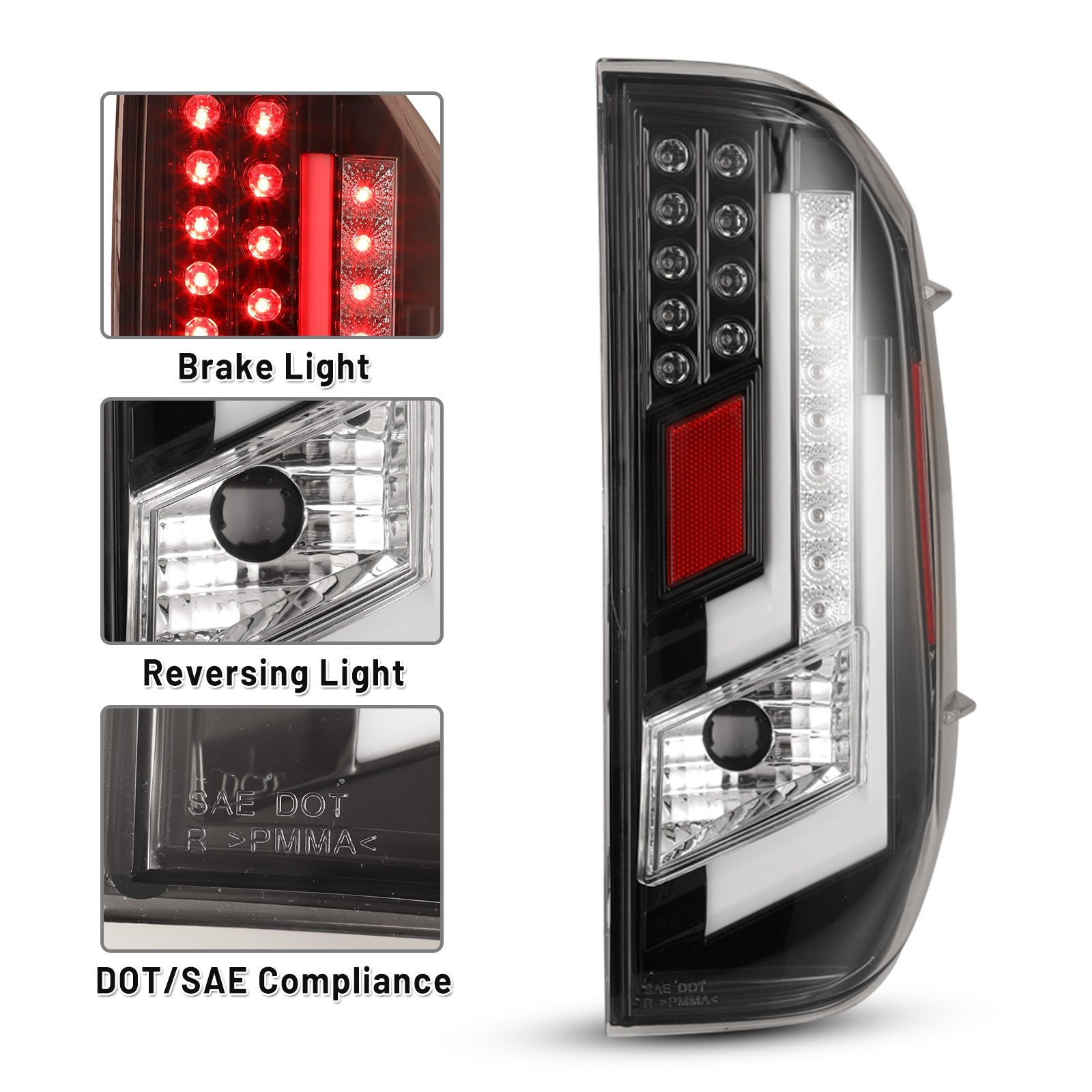 14-21 Toyota Tundra: Renegade LED Tail Lights - Gloss Black/Clear photo 2