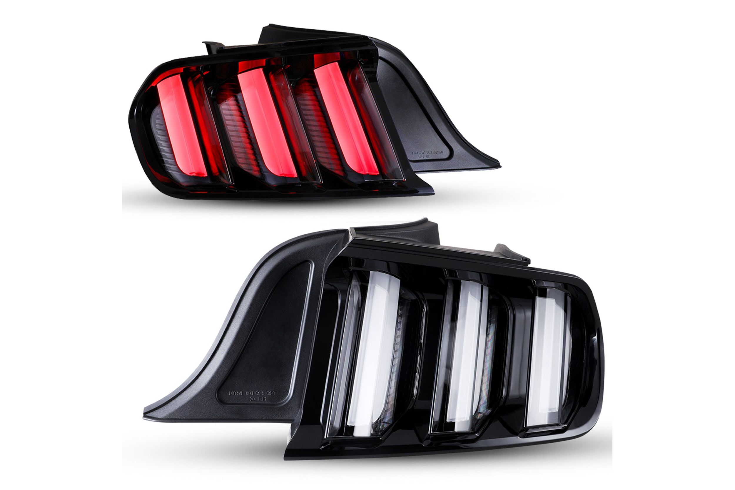 15-23 Ford Mustang: Renegade Euro Style LED Tail Lights - Gloss Black/Clear