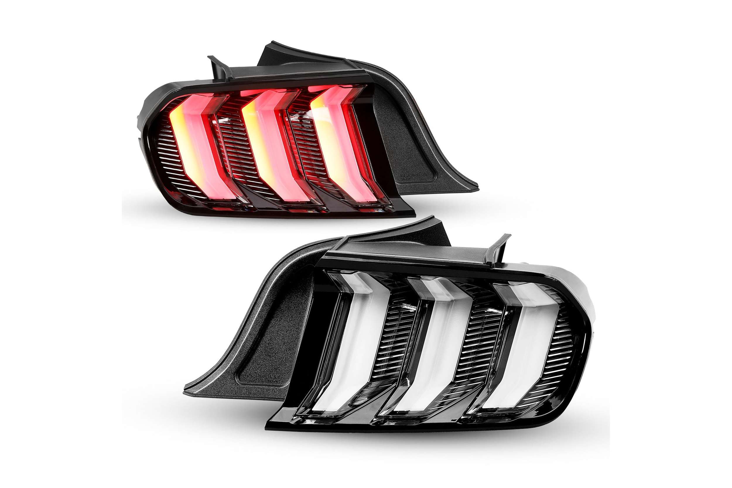 15-23 Ford Mustang: Renegade LED Tail Lights - Gloss Black/Clear