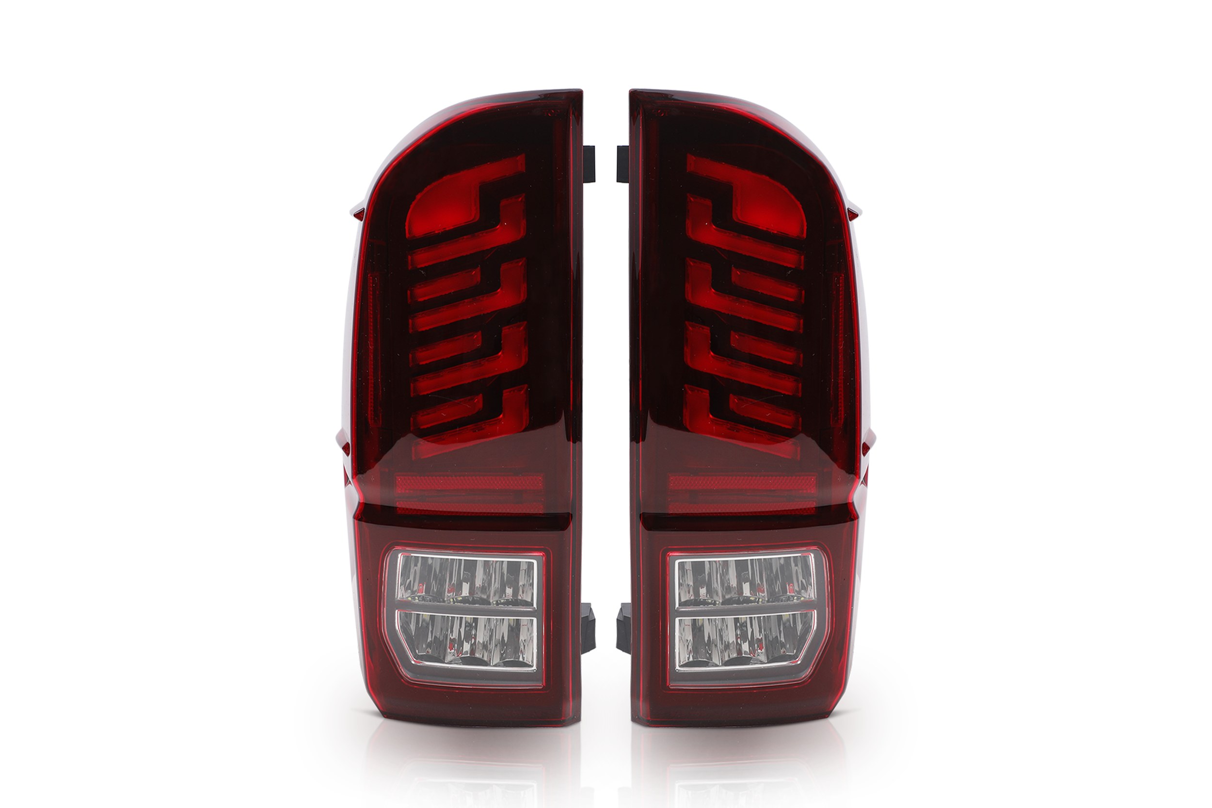 16-23 Toyota Tacoma: Attica Tail Lights - Black/Red