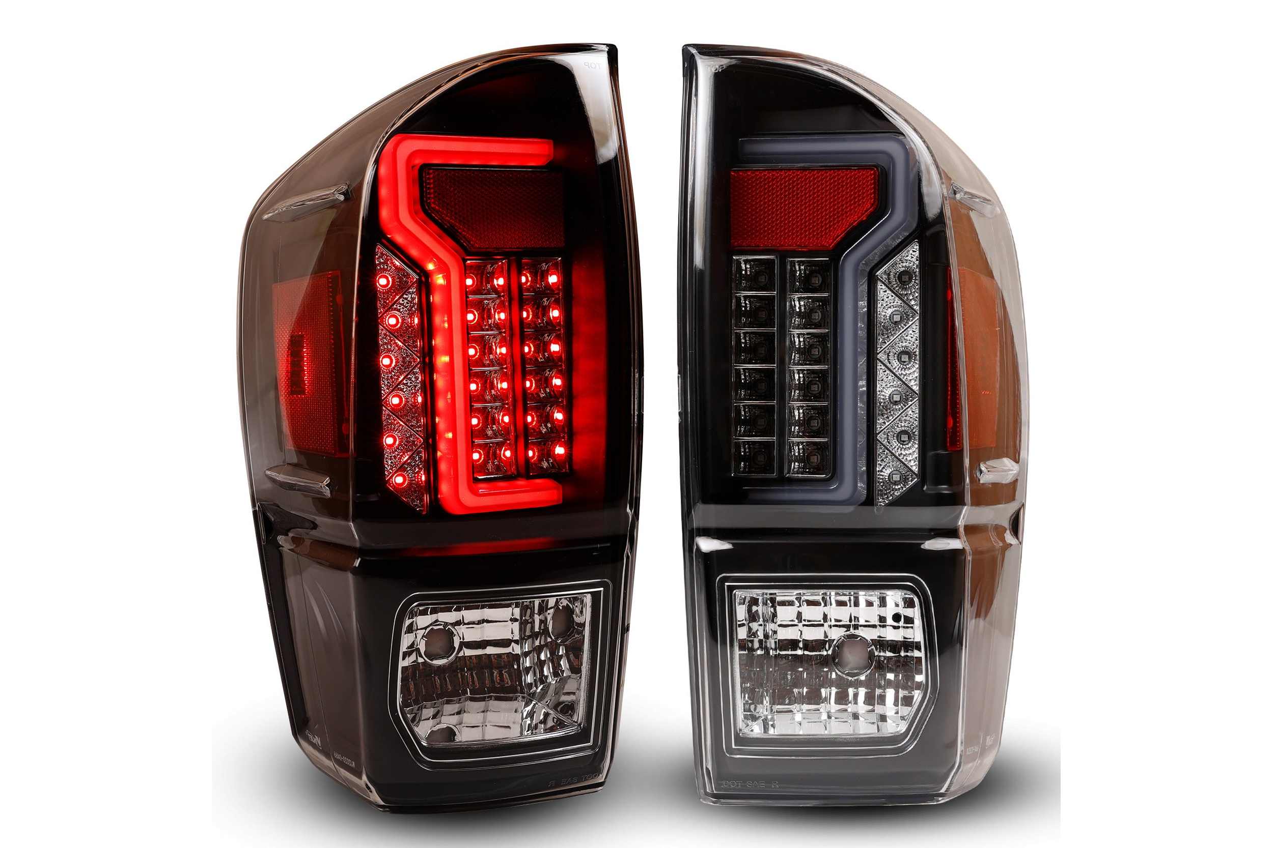 16-23 Toyota Tacoma: Renegade LED Tail Lights - Black/Clear photo 2