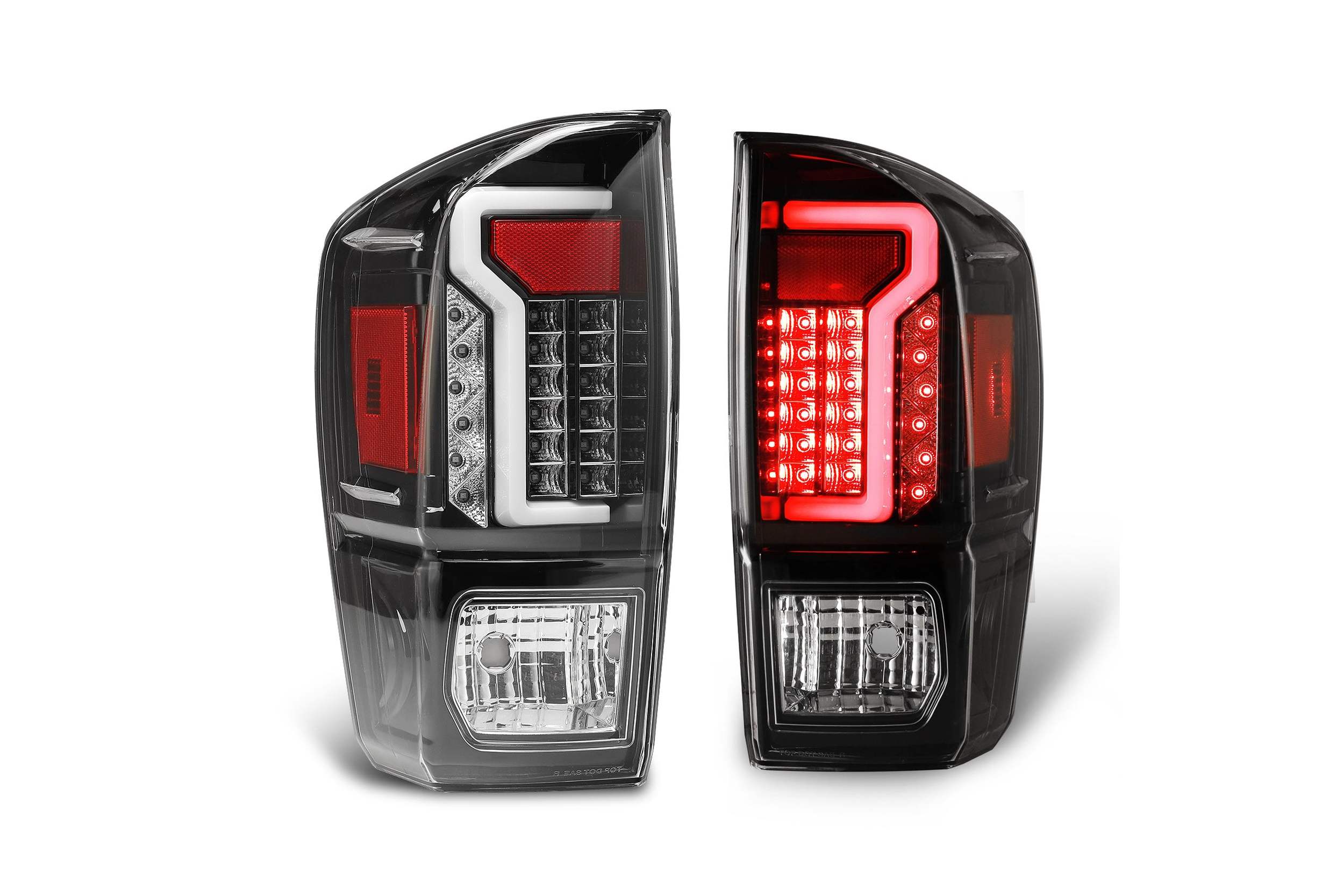 16-23 Toyota Tacoma: Renegade LED Tail Lights - Gloss Black/Clear
