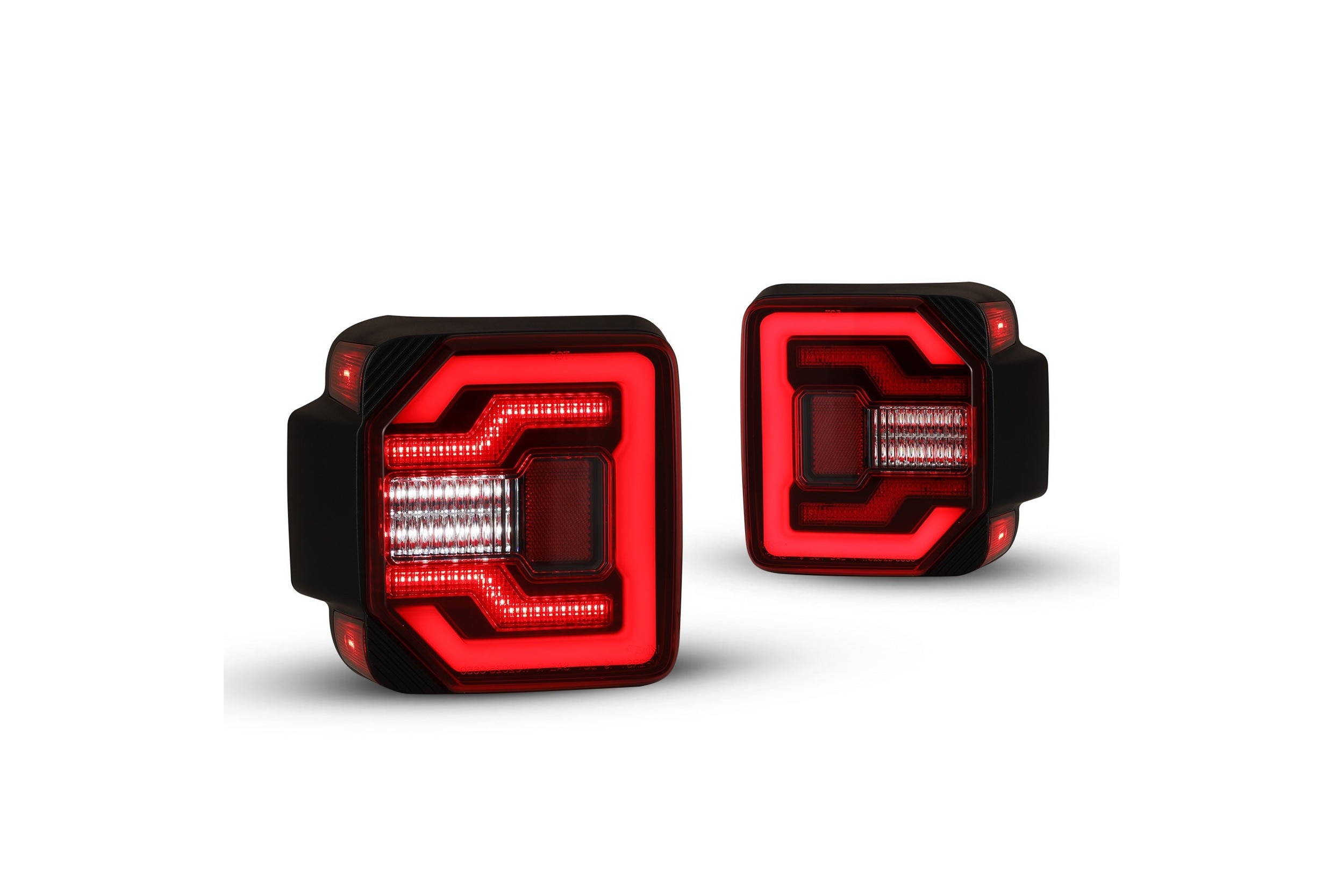 18-24 Jeep Wrangler JL: Renegade LED Tail Lights - Black/Red