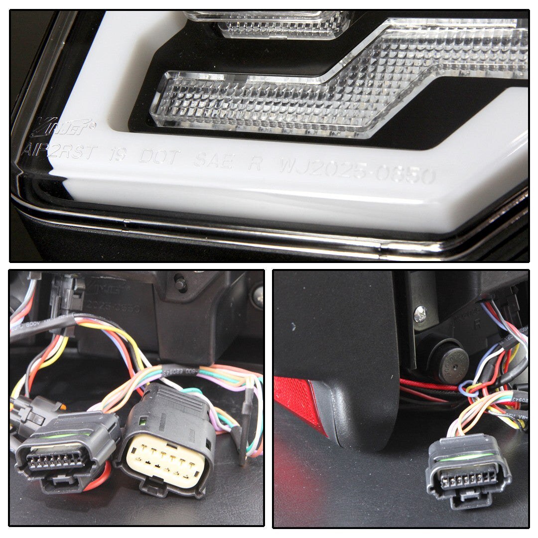 18-24 Jeep Wrangler JL: Renegade LED Tail Lights - Black/Clear/Clear Reflector photo 2