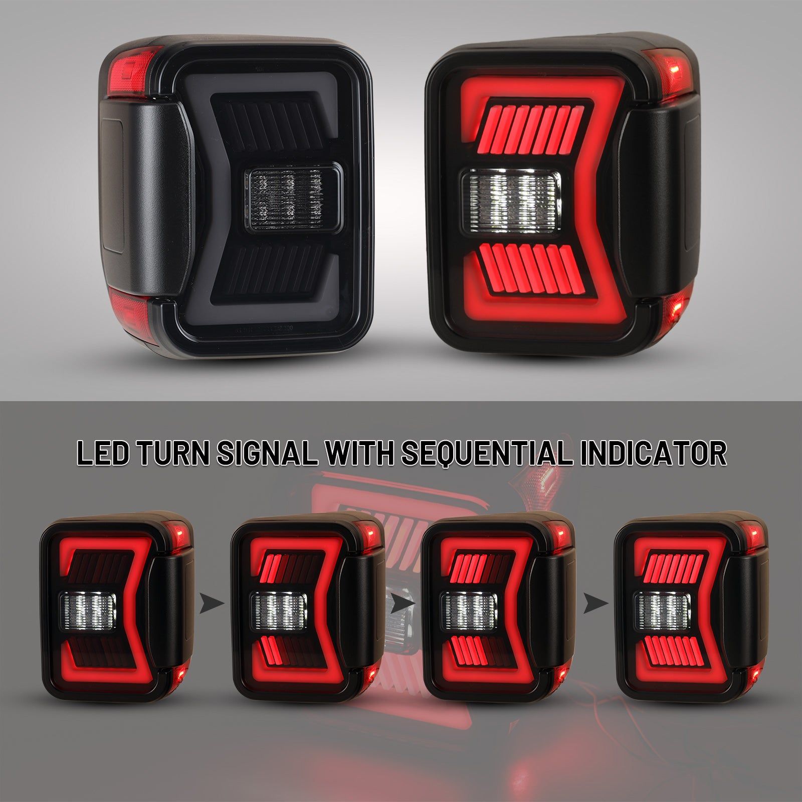 19-24 Jeep Gladiator JT: Renegade LED Tail Lights - Black/Smoke photo 2