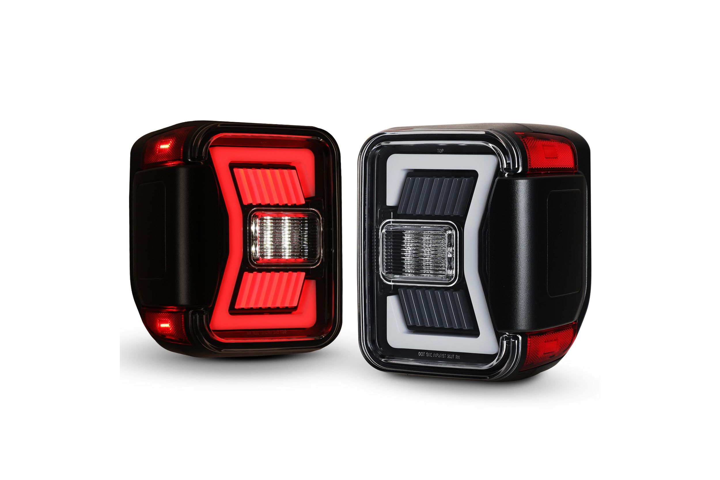 19-24 Jeep Gladiator JT: Renegade LED Tail Lights - Gloss Black/Clear