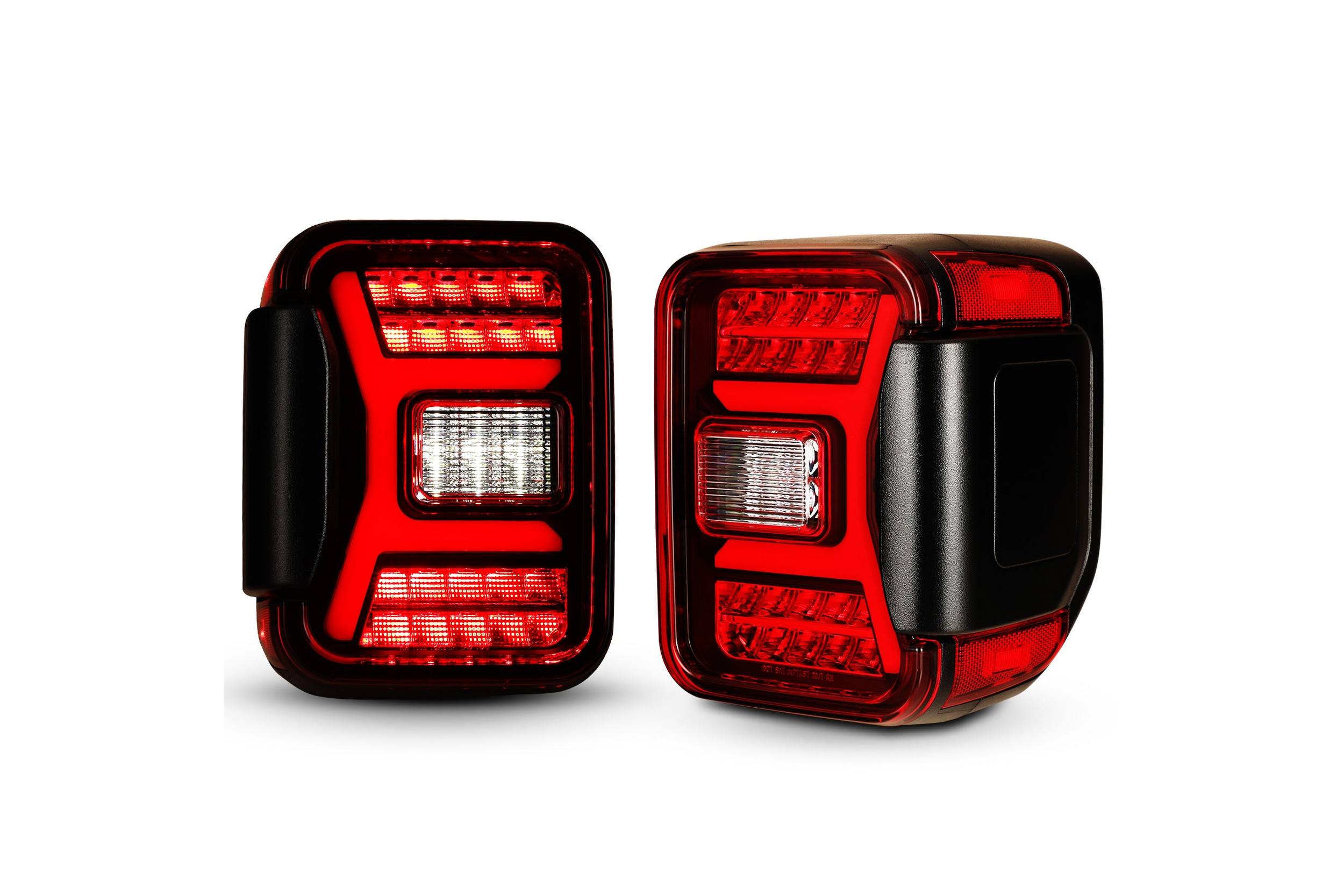 19-24 Jeep Gladiator JT: Renegade LED Tail Lights - Black/Red