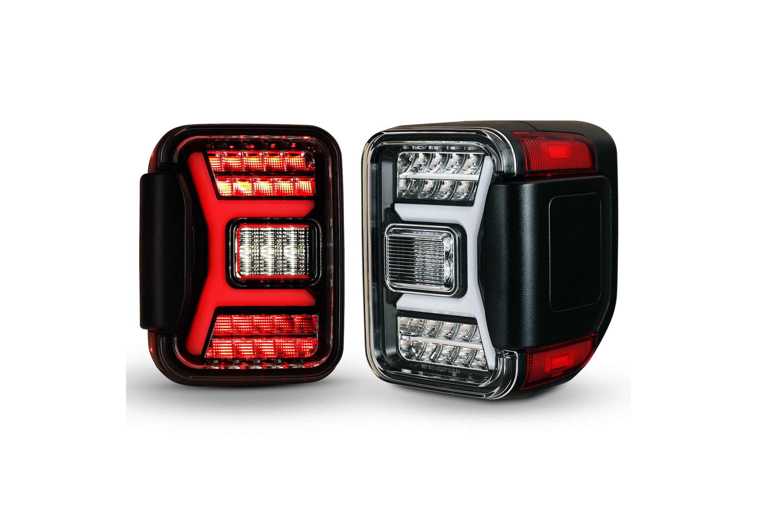 19-24 Jeep Gladiator JT: Renegade LED Tail Lights - Gloss Black/Clear