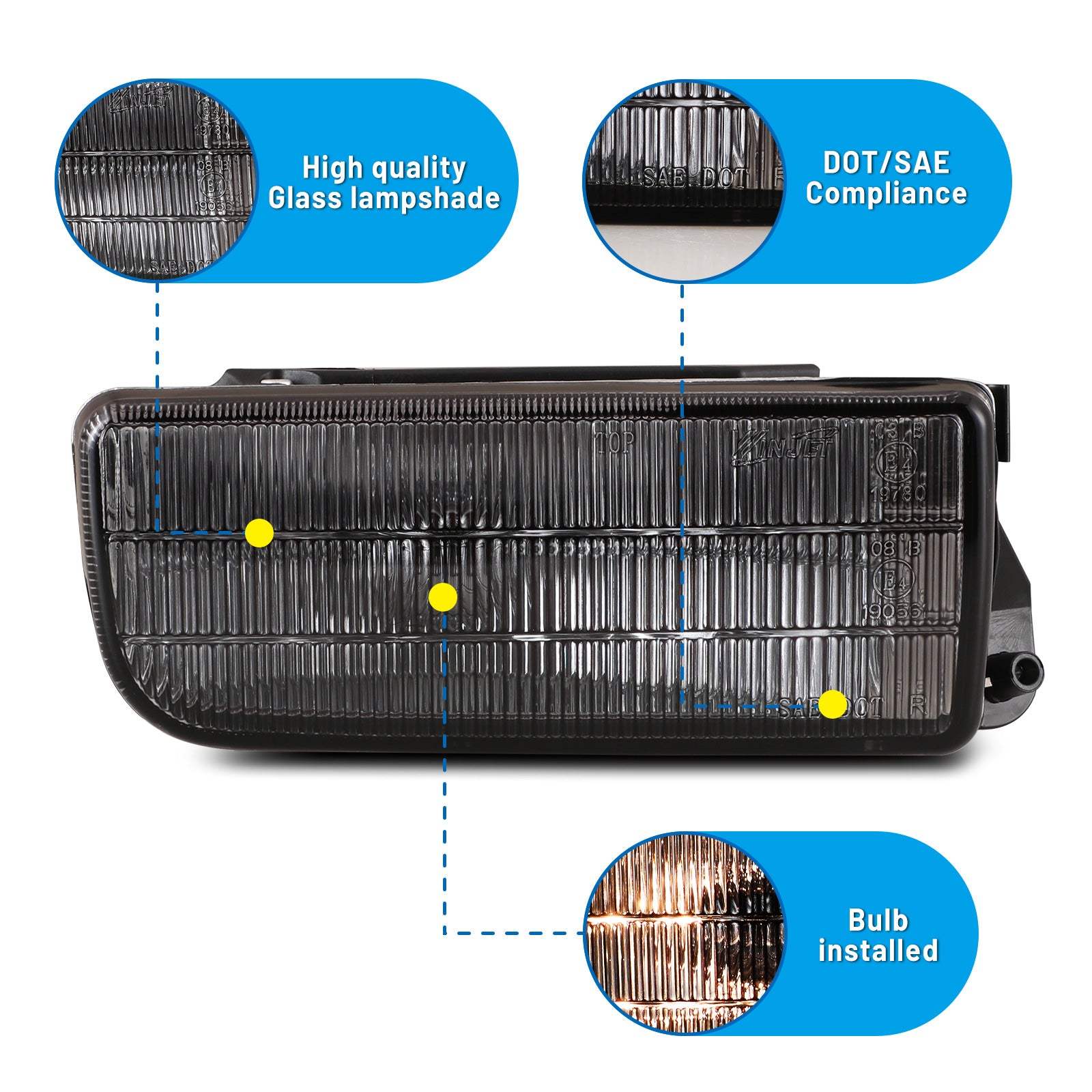 92-98 BMW 3-Series/M3: Winjet Fog Lights OE Replacement - Smoke photo 2