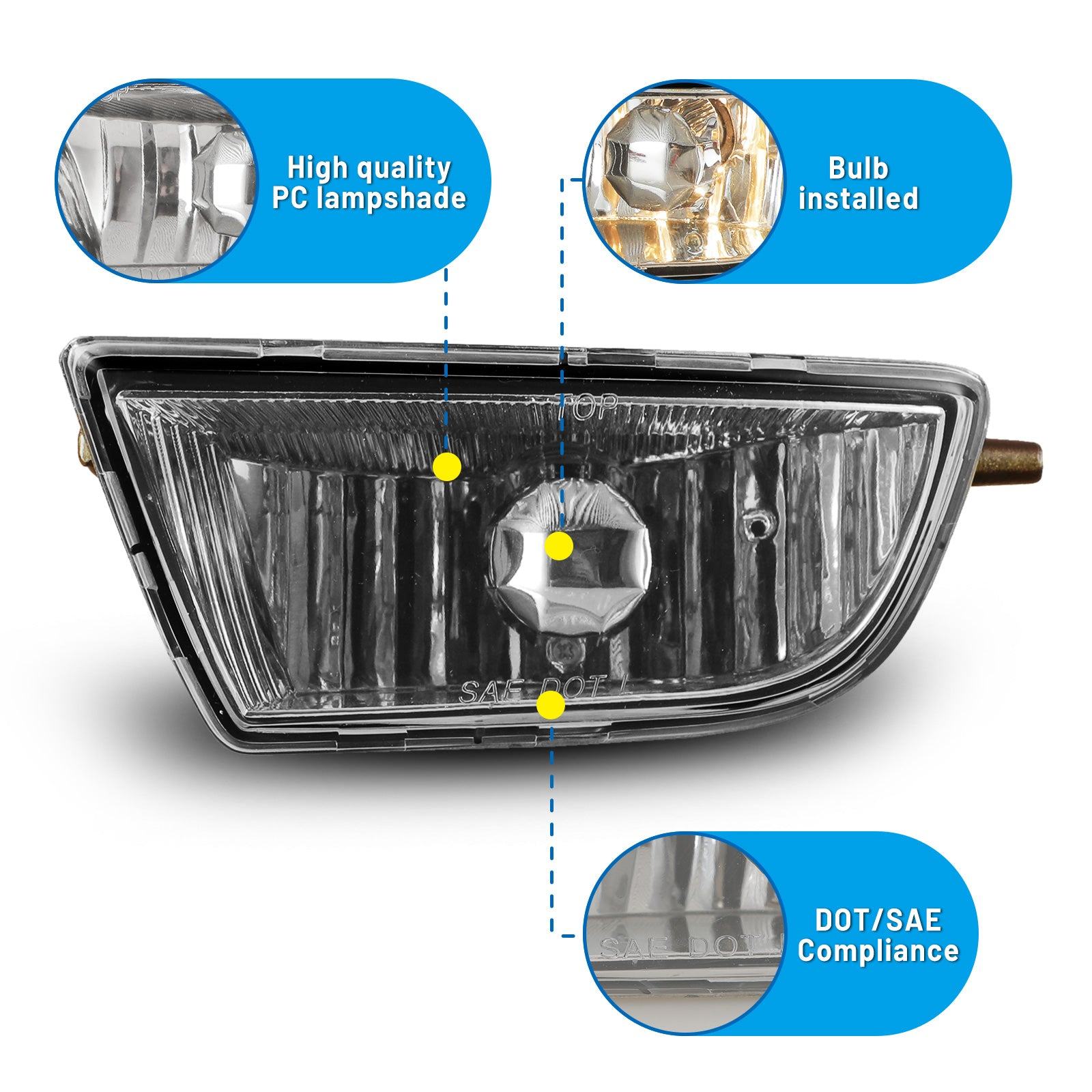 98-03 Toyota Sienna: Winjet Fog Lights - Clear photo 2