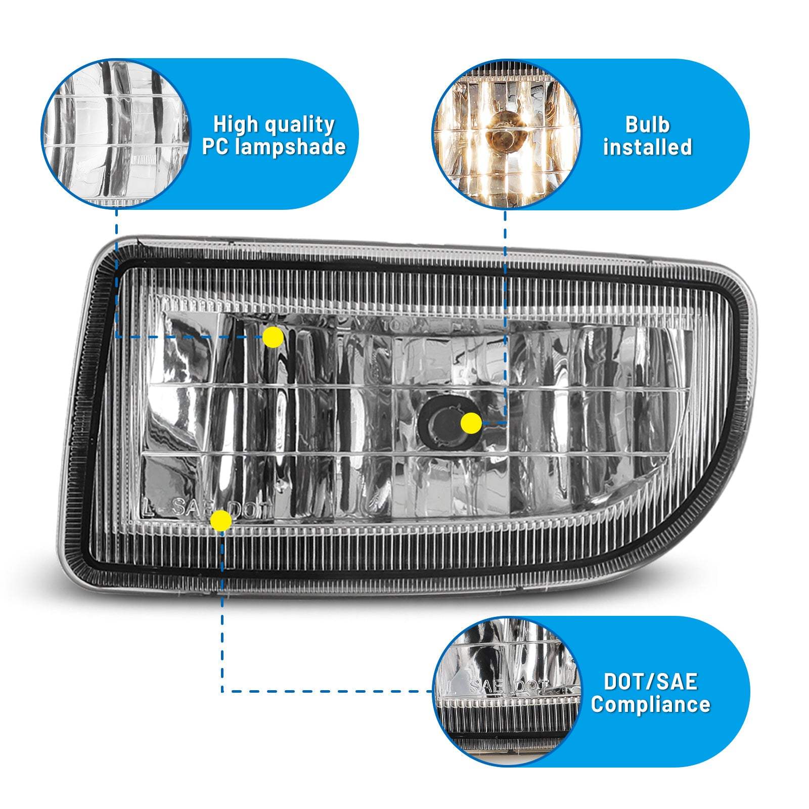 98-07 Toyota Land Cruiser: Winjet Fog Lights - Clear photo 4
