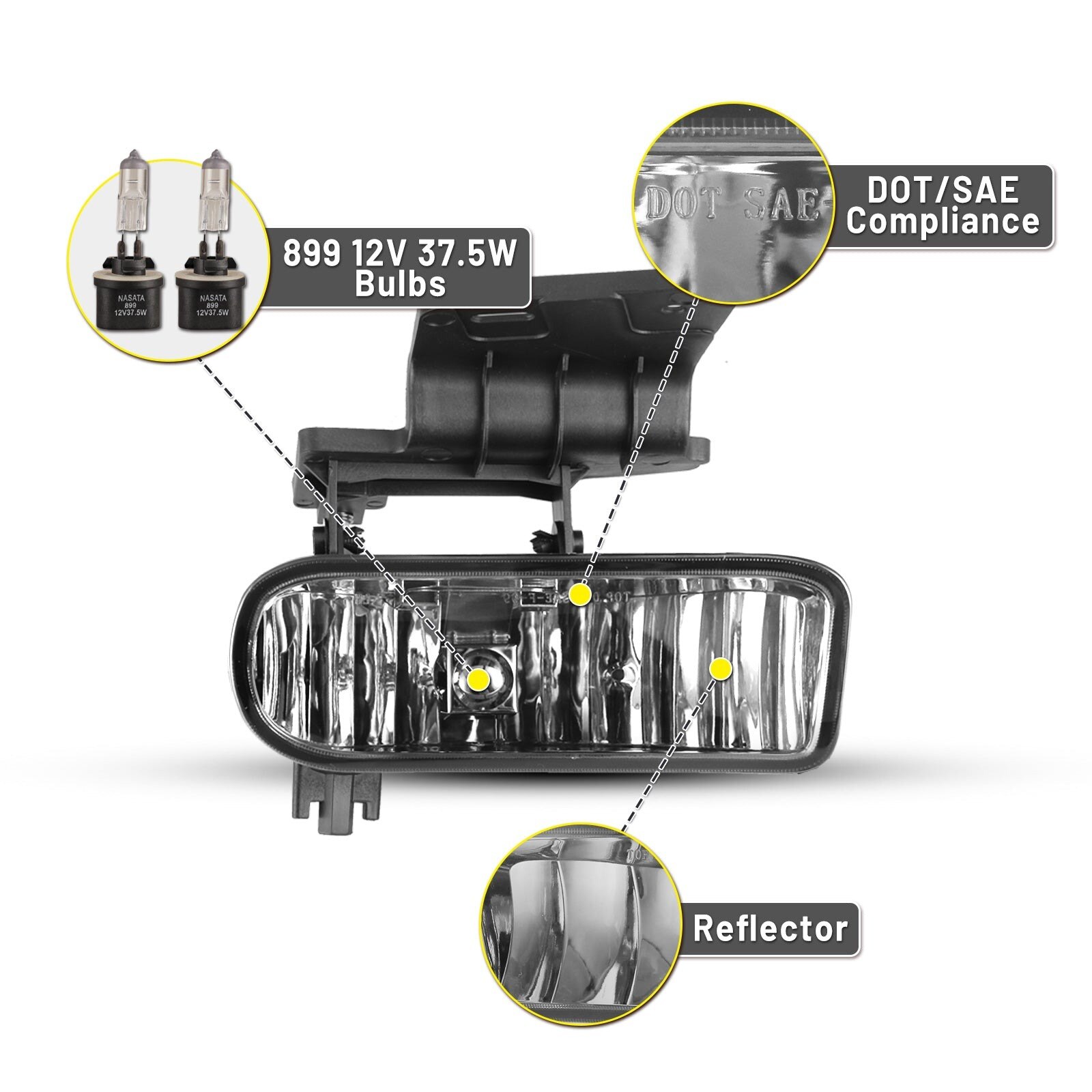 99-02 Chevrolet Silverado: Winjet Fog Lights OE Replacement - Clear photo 2