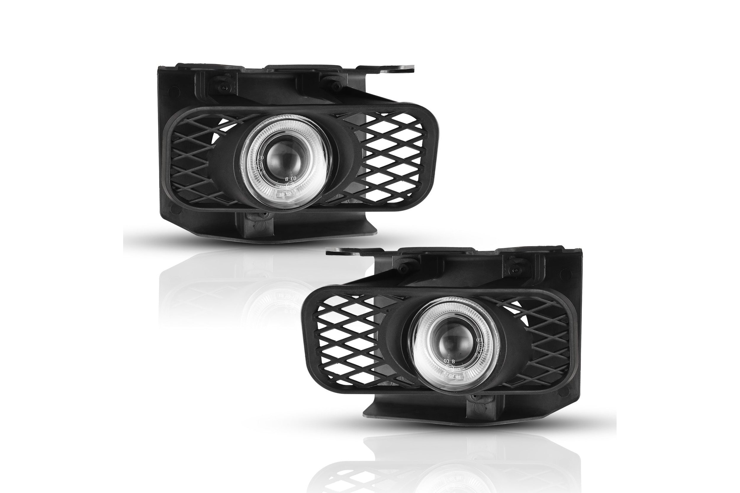 99-02 Ford Expedition: Winjet Halo Projector Fog Lights - Clear