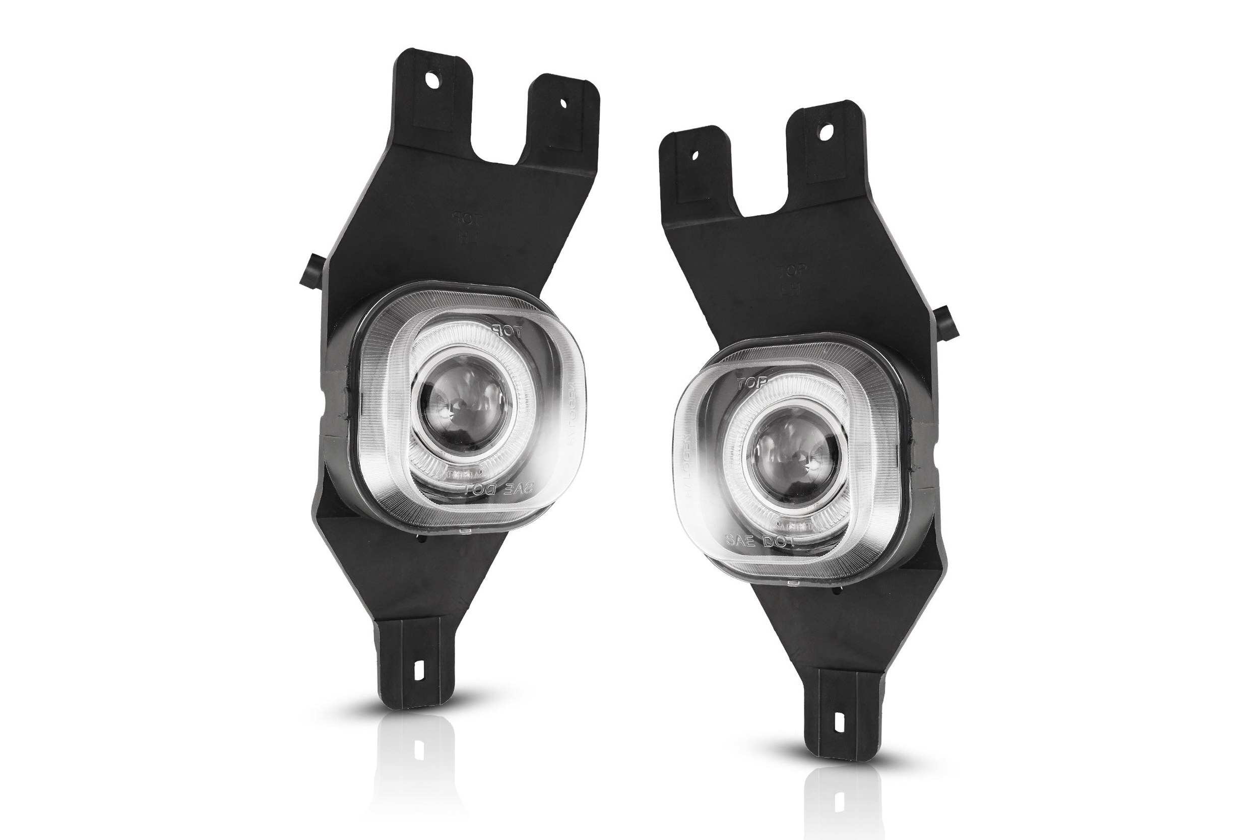 01-04 Ford Excursion: Winjet Halo Projector Fog Lights - Clear