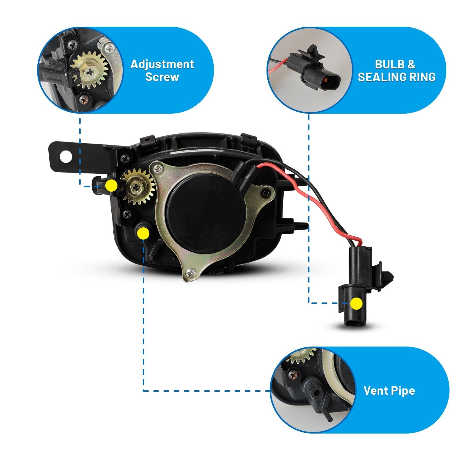 00-02 Mitsubishi Eclipse: Winjet Fog Lights OE Replacement - Clear photo 3