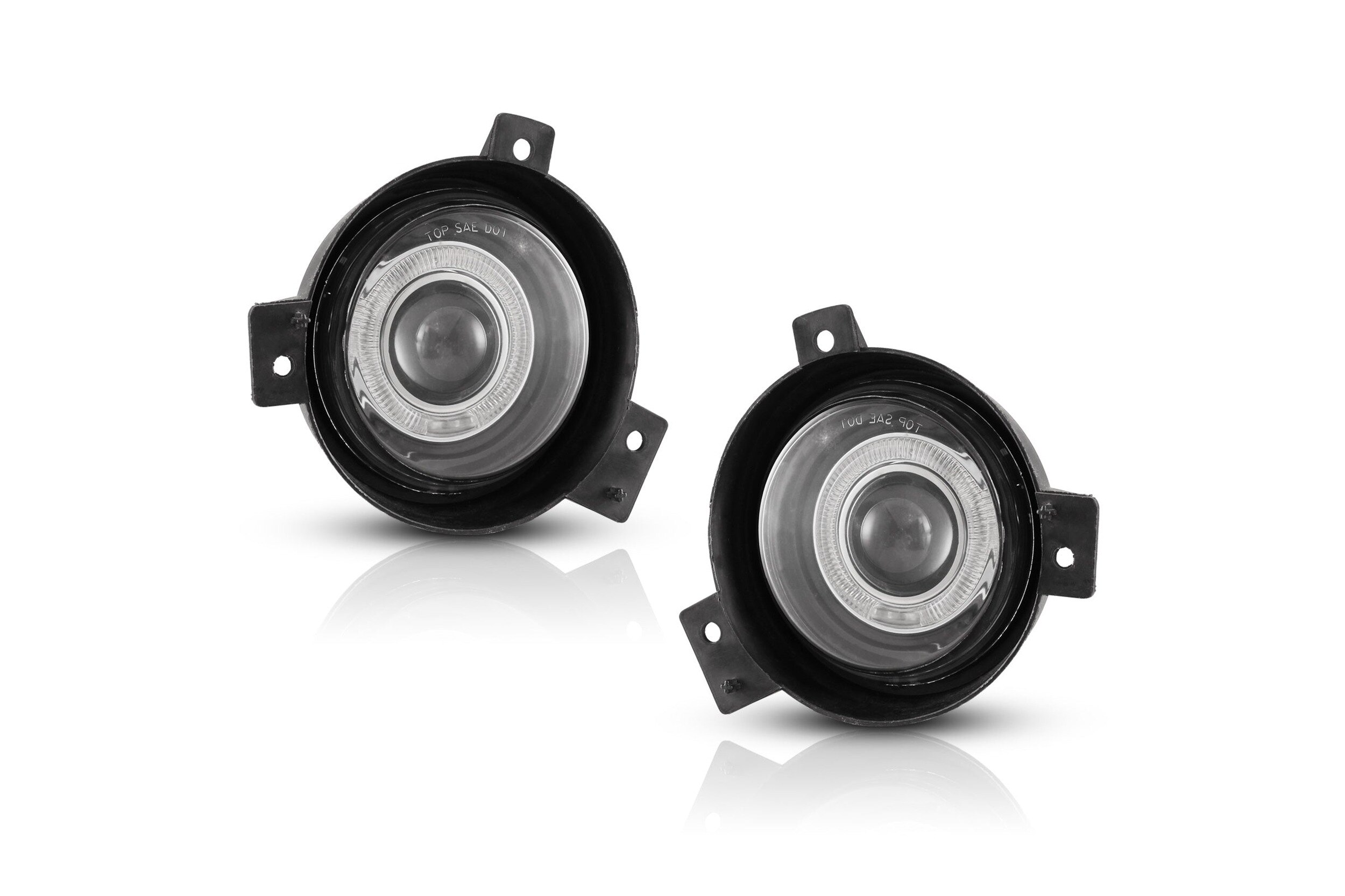 01-03 Ford Ranger: Winjet Halo Projector Fog Lights - Clear