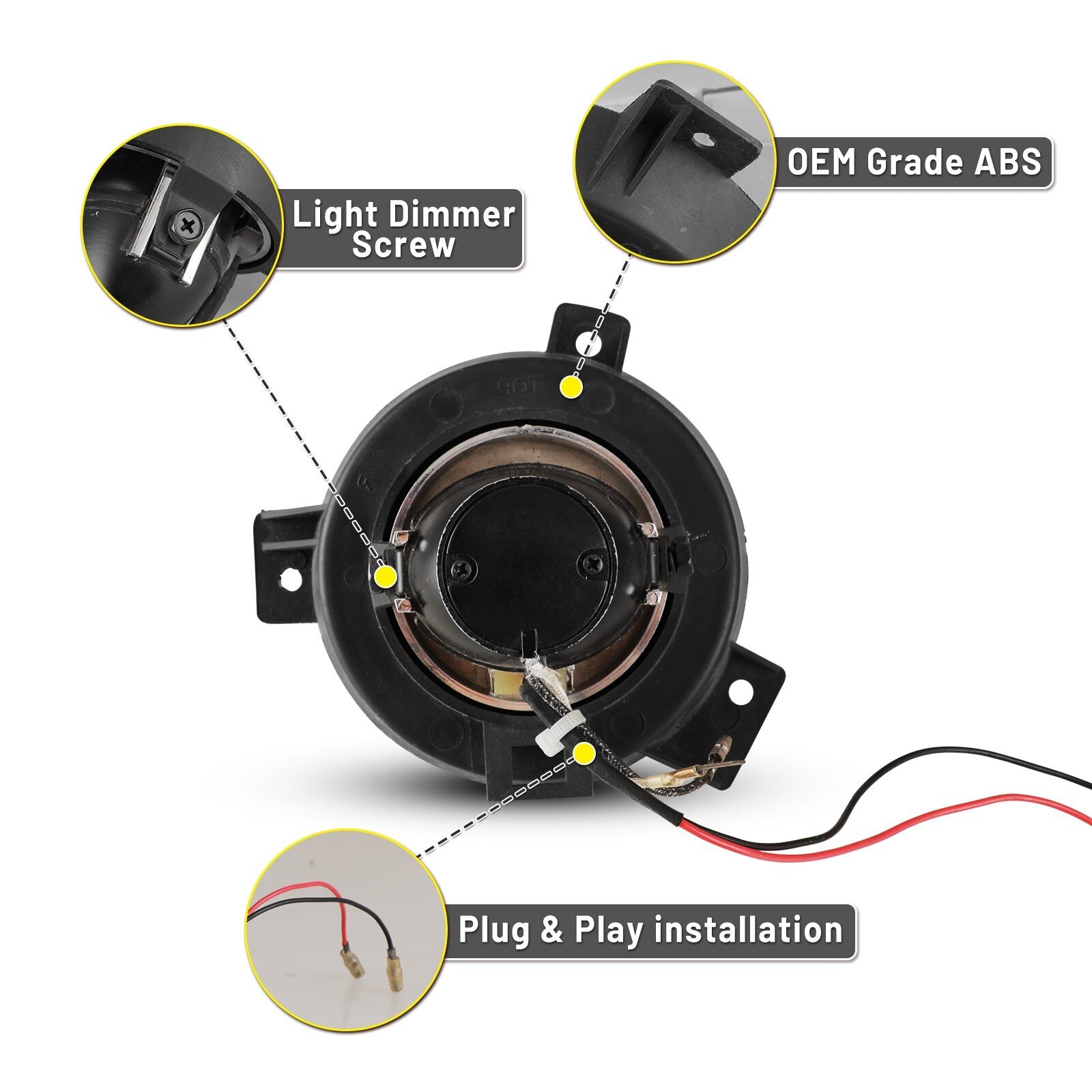 01-03 Ford Ranger: Winjet Halo Projector Fog Lights - Clear photo 3