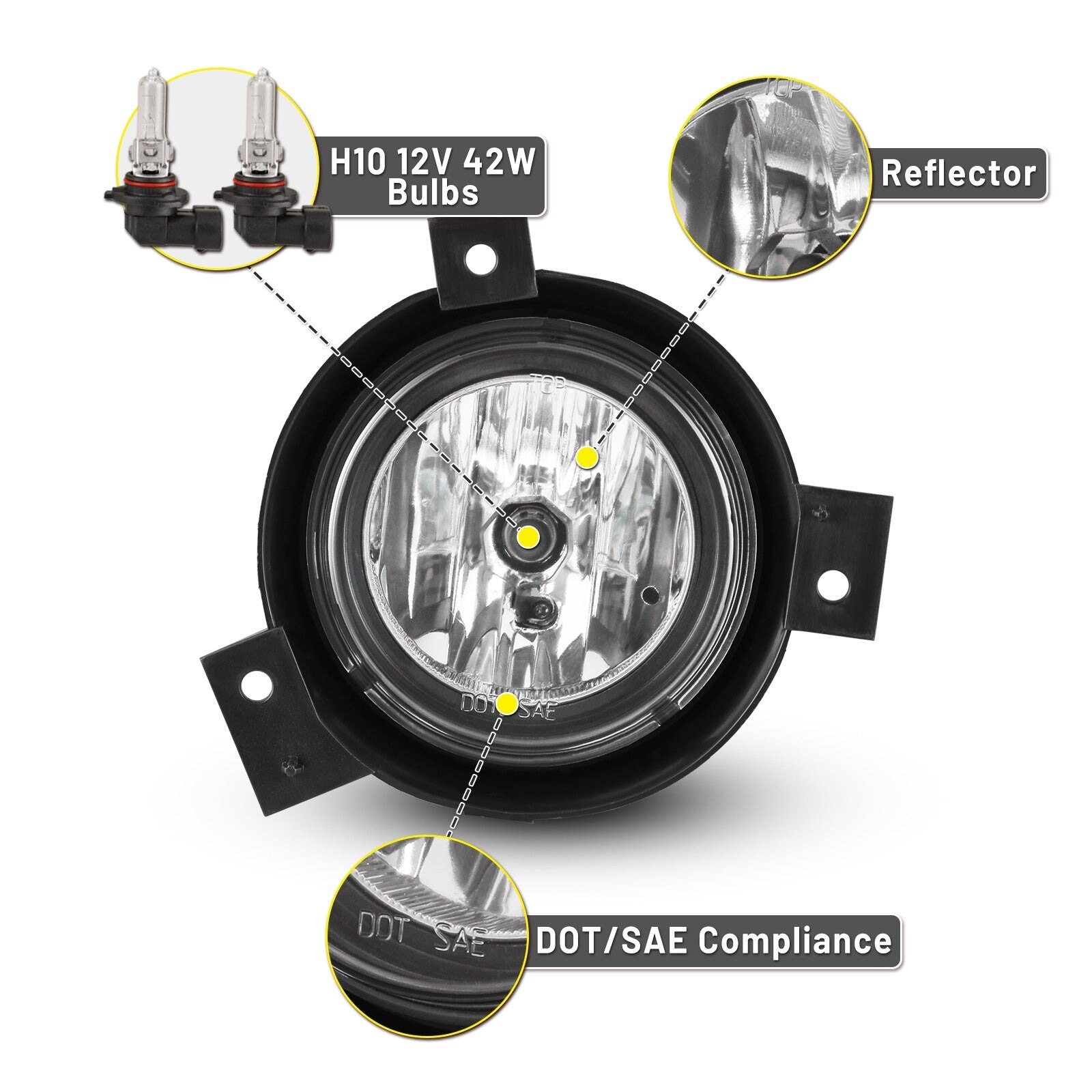 01-03 Ford Ranger: Winjet Fog Lights - Clear photo 2