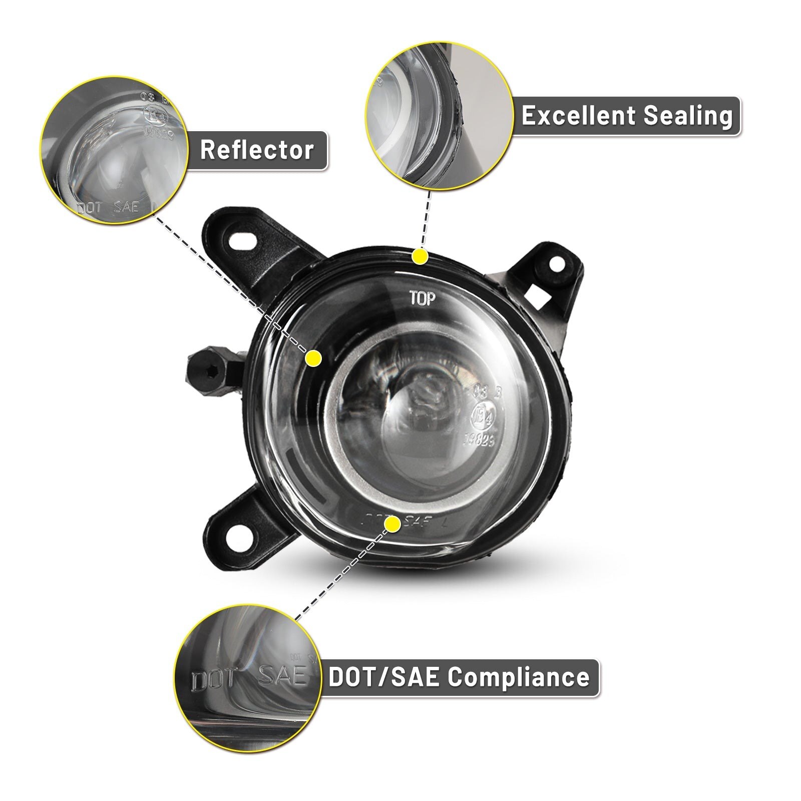 01-05 Volkswagen Passat: Winjet Fog Lights OE Replacement - Clear photo 2