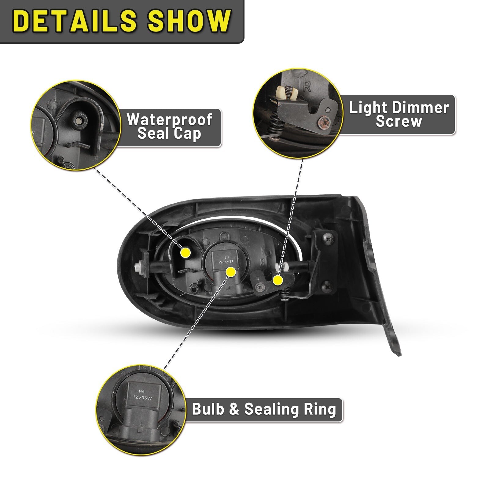 02-04 Acura RSX: Winjet Fog Lights OE Replacement - Amber Yellow photo 3