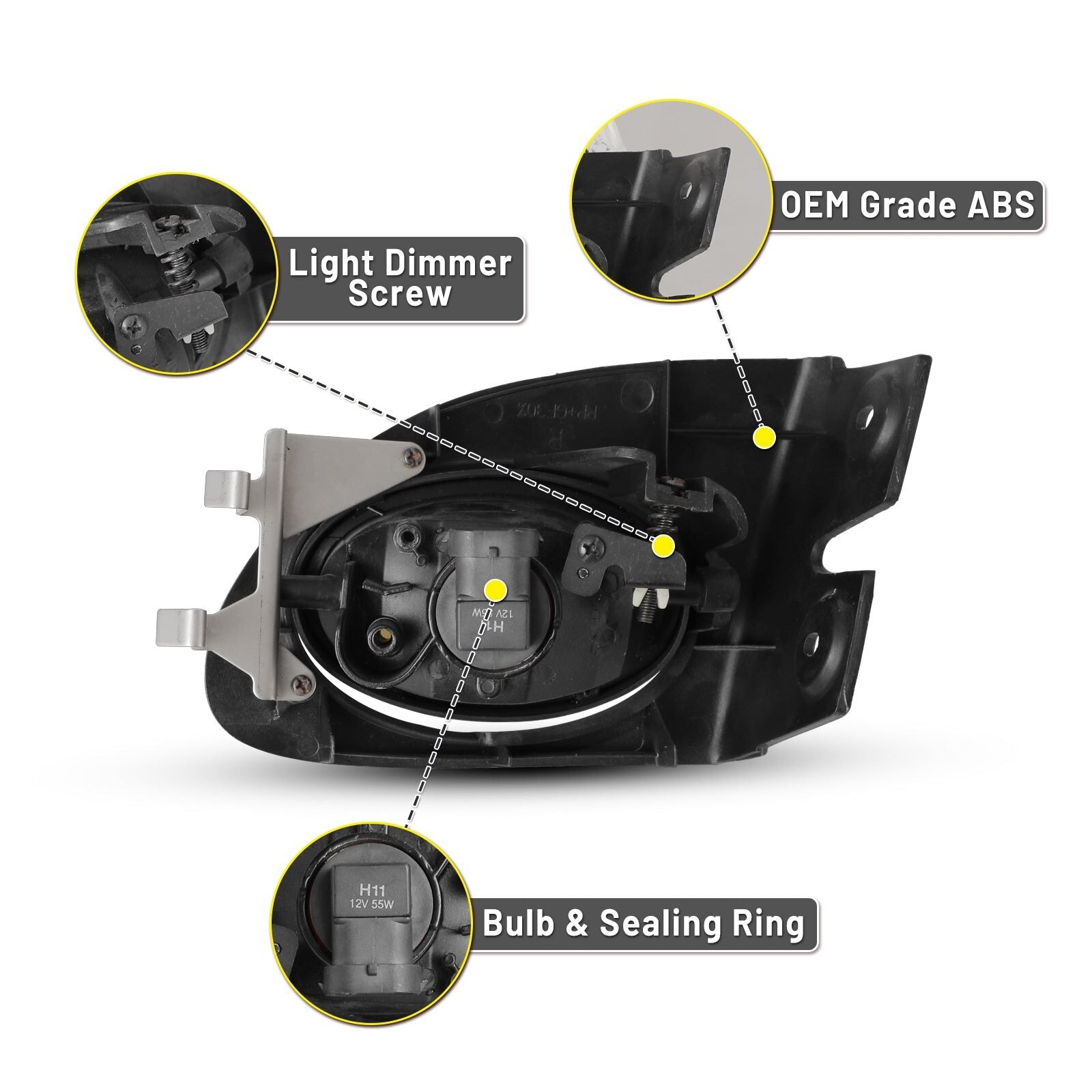 02-05 Honda Civic: Winjet Fog Lights - Amber Yellow photo 3
