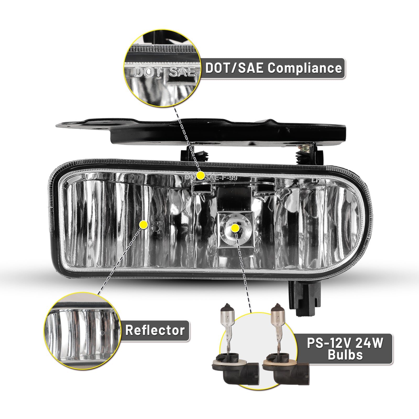 02-06 Cadillac Escalade: Winjet Fog Lights - Clear photo 4