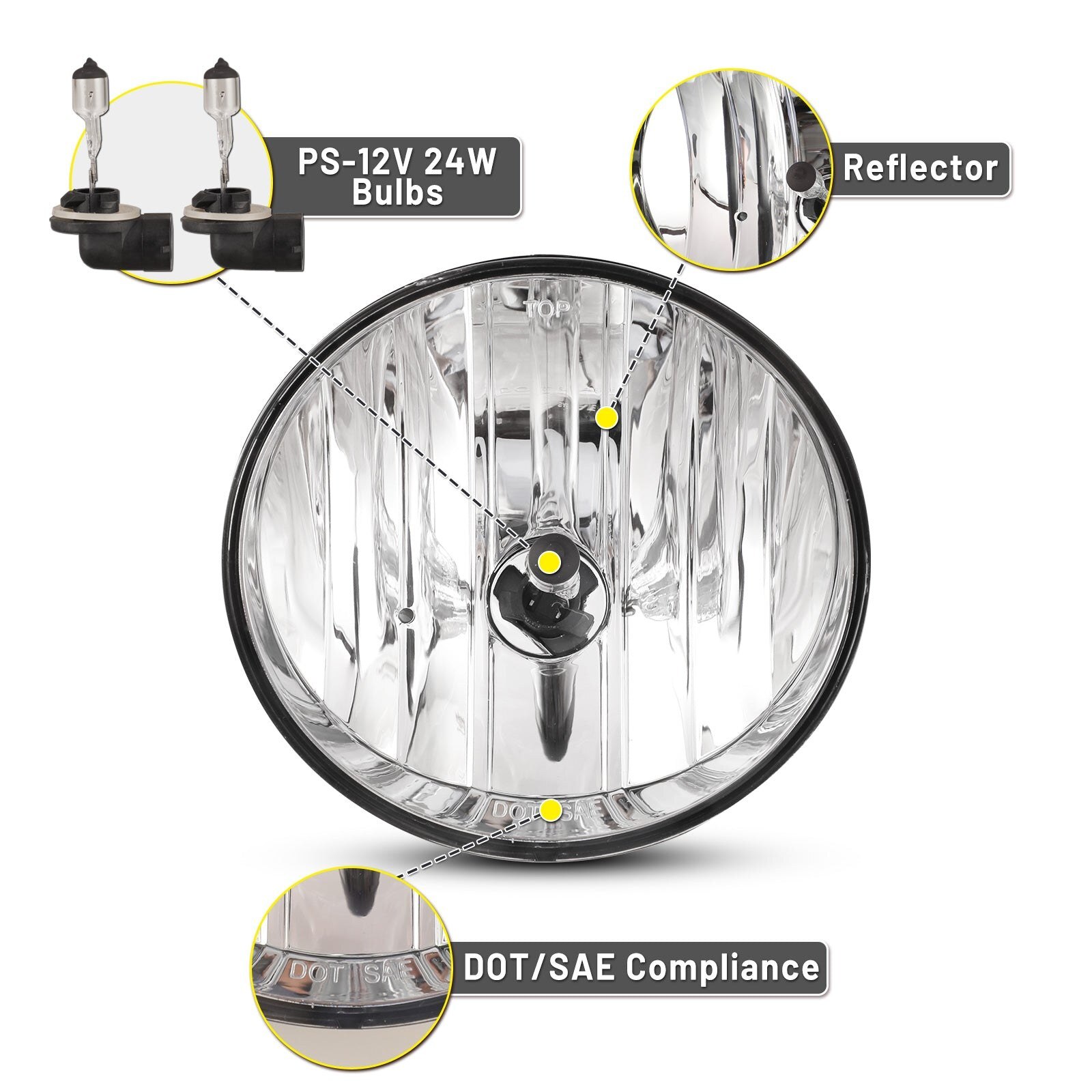 02-09 GMC Envoy: Winjet Fog Lights - Clear photo 2