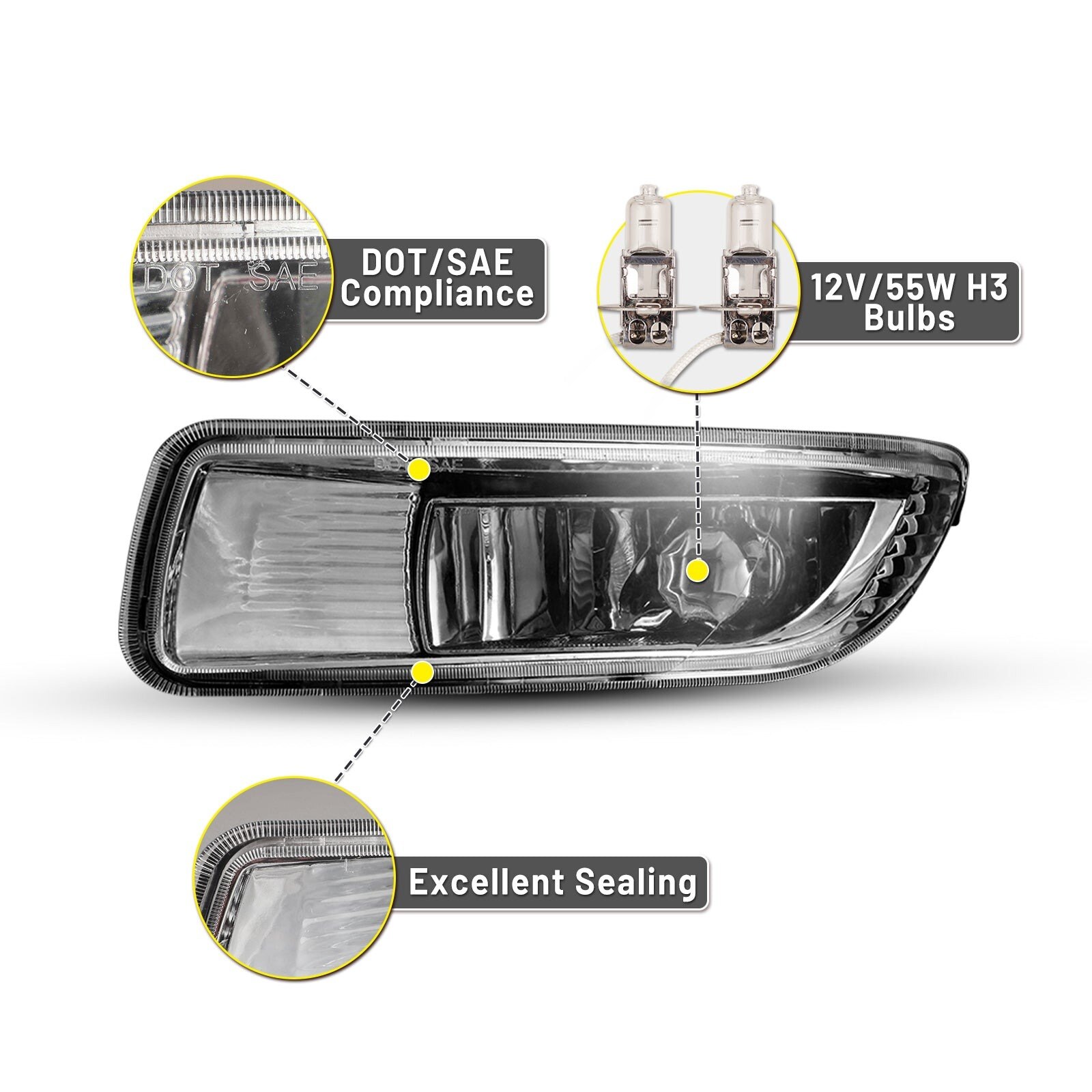 03-04 Toyota Corolla: Winjet Fog Lights - Clear photo 2