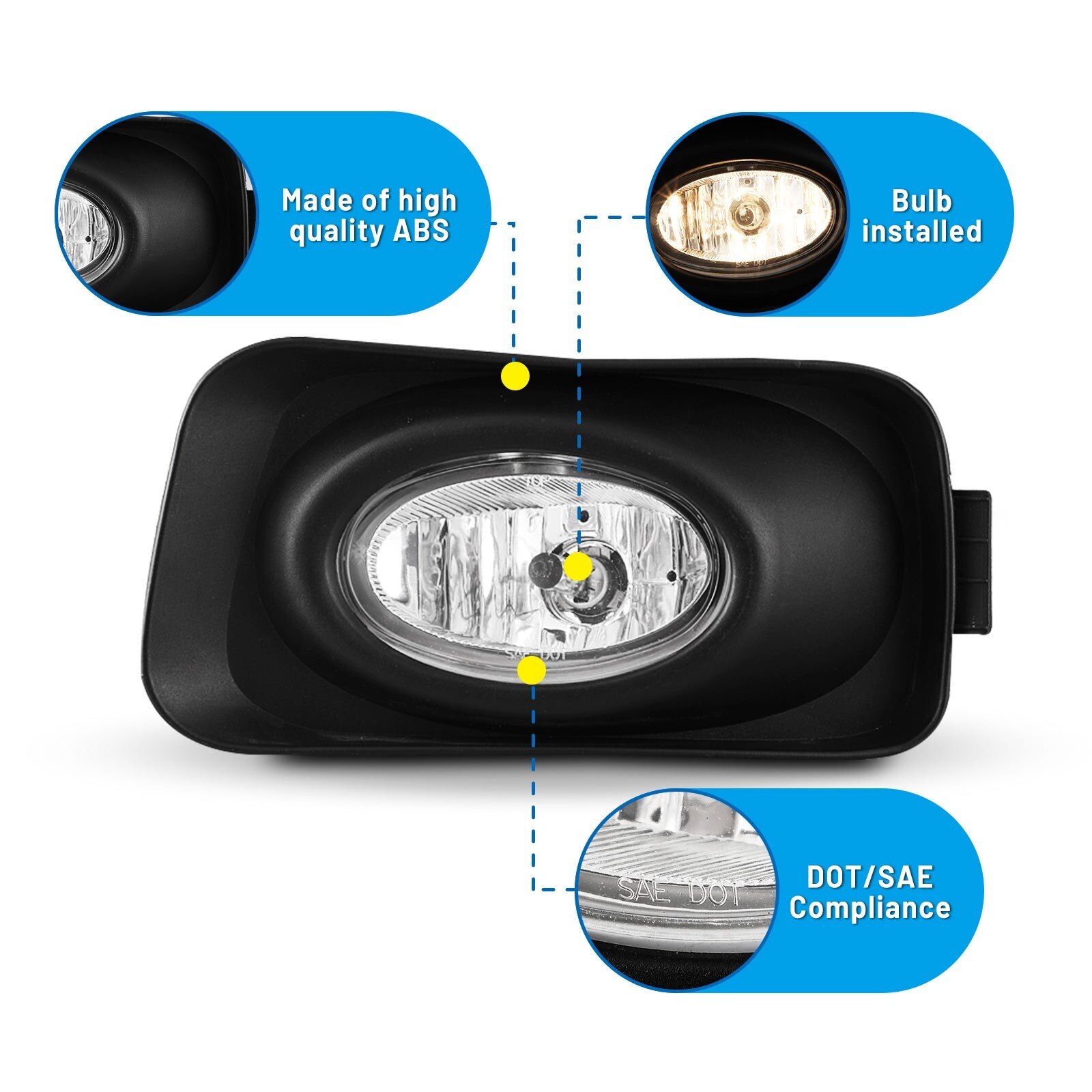 03-05 Acura TSX: Winjet Fog Lights - Clear photo 2
