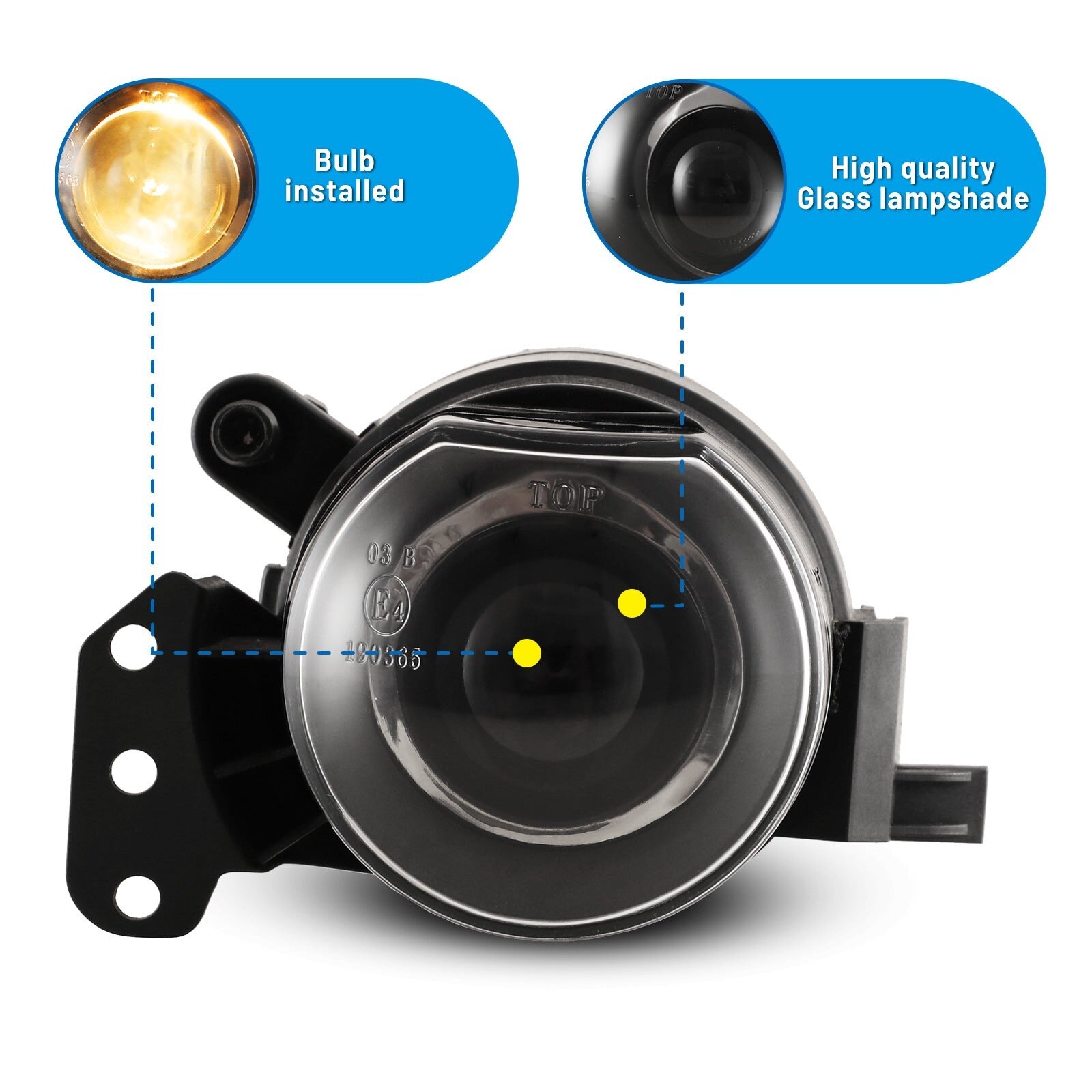 03-06 BMW 3-Series/M3: Winjet Projector Fog Lights, Euro Style - Clear photo 2