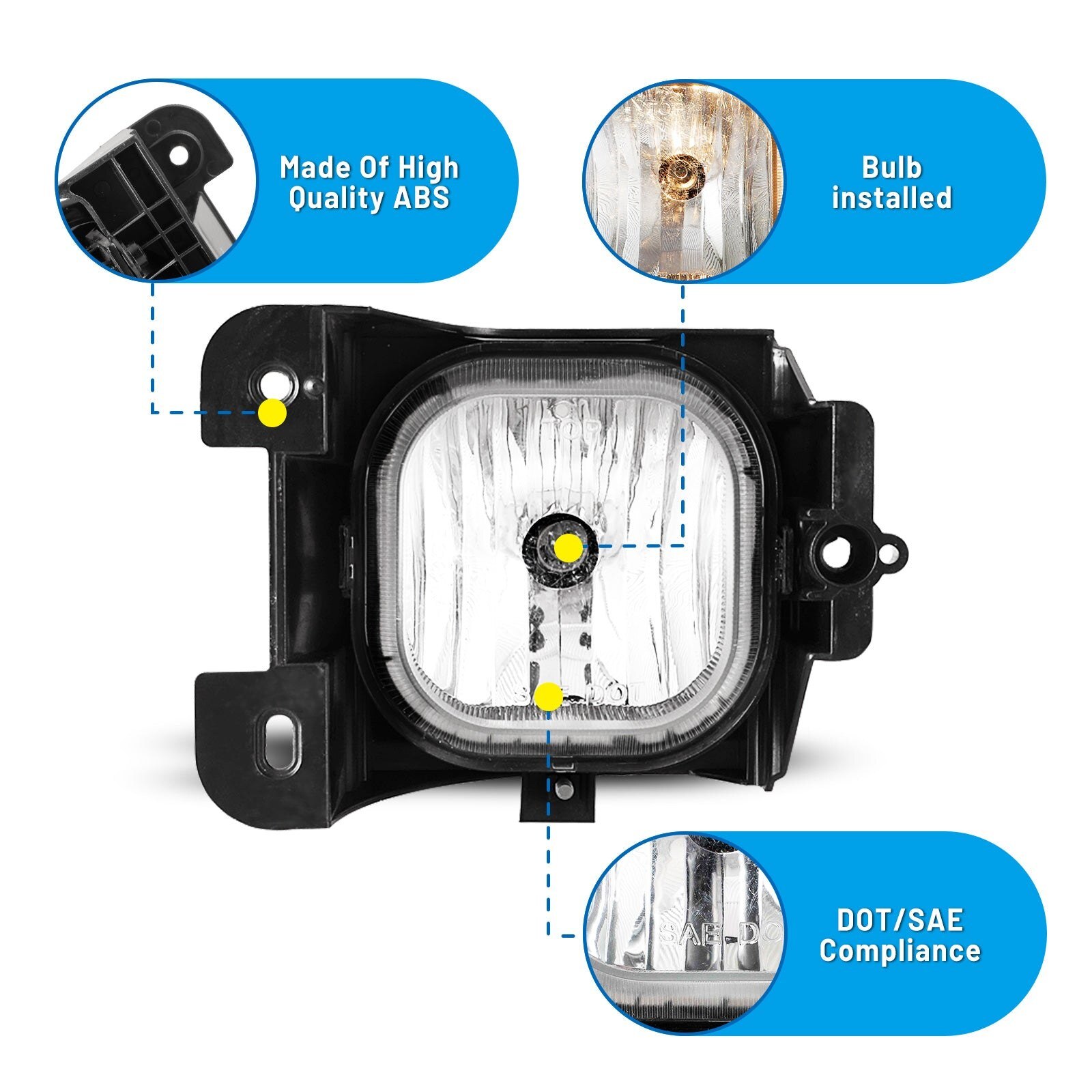 04-05 Ford Ranger: Winjet Fog Lights OE Replacement - Clear photo 2