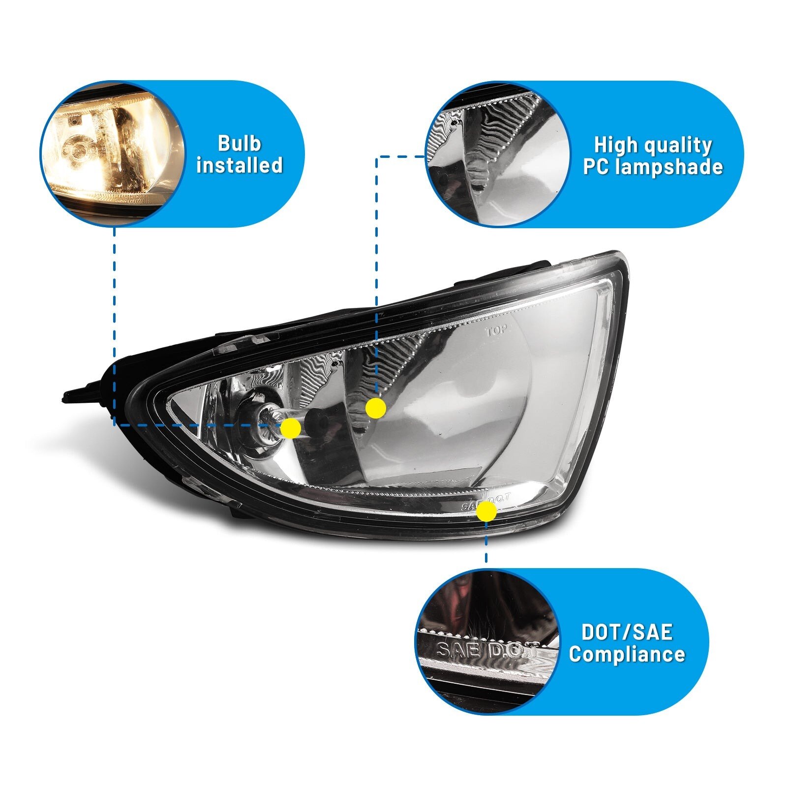 04-05 Honda Civic: Winjet Fog Lights - Clear photo 2