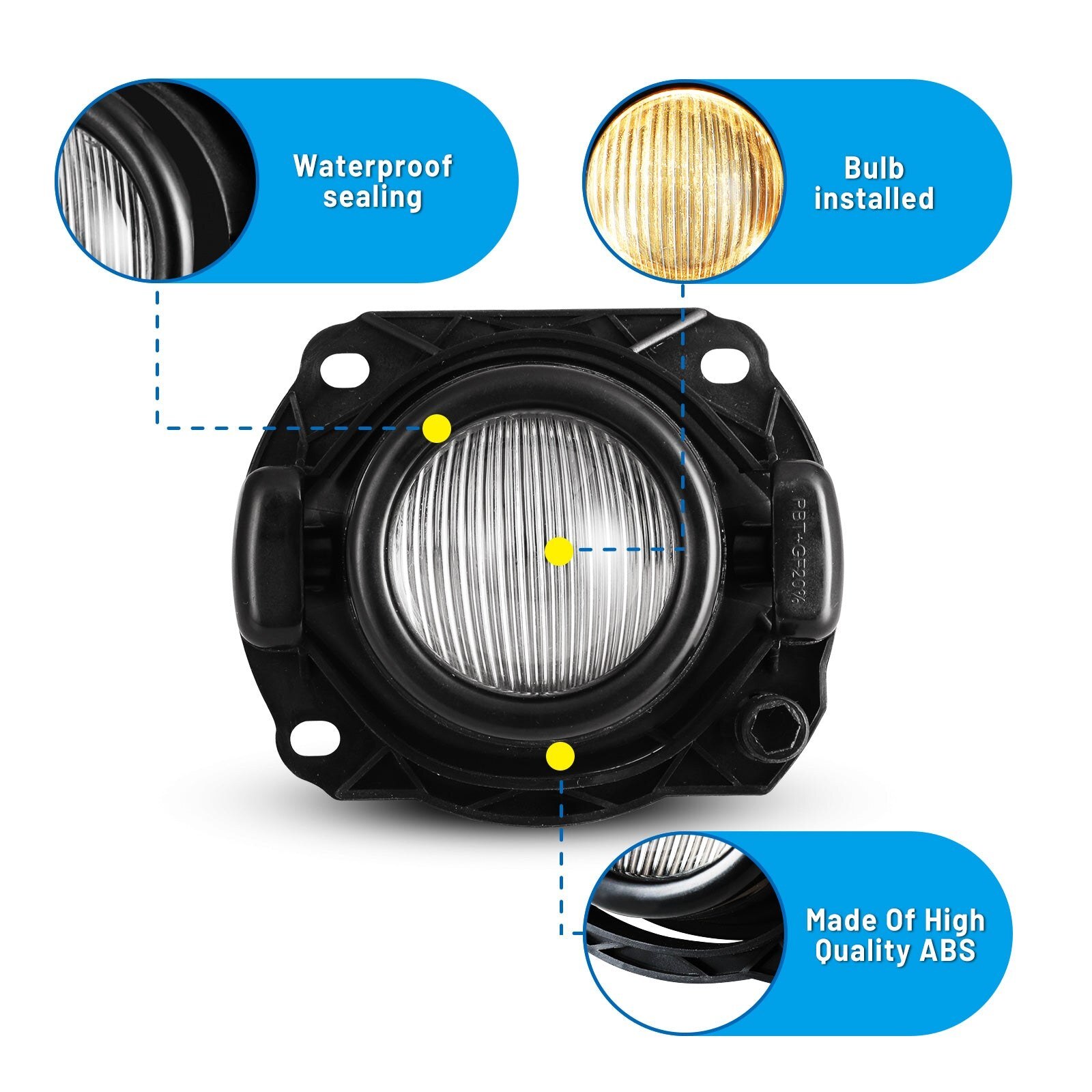 04-06 BMW X3: Winjet Fog Lights OE Replacement - Clear photo 2