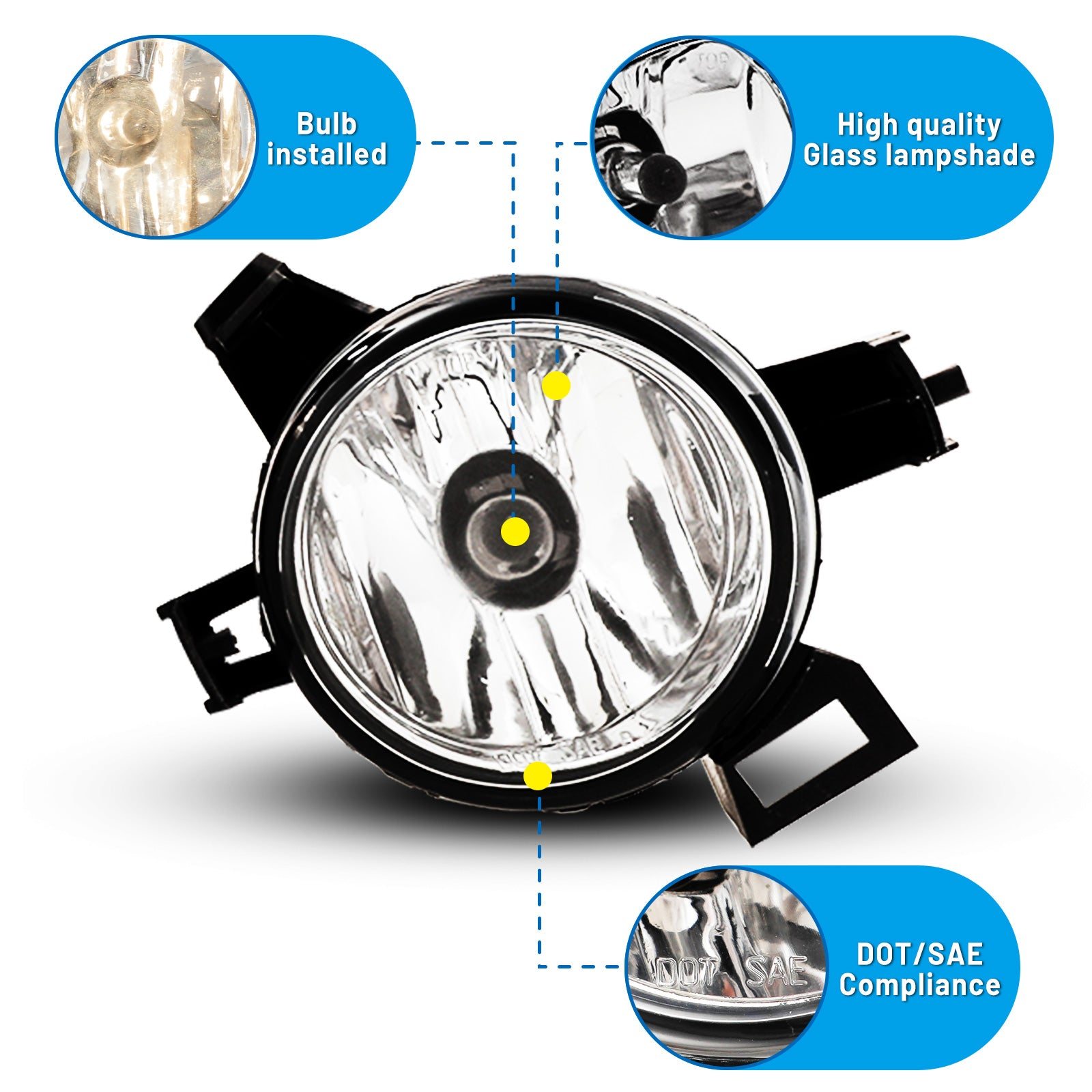 05-06 Nissan Altima: Winjet Fog Lights OE Replacement - Clear