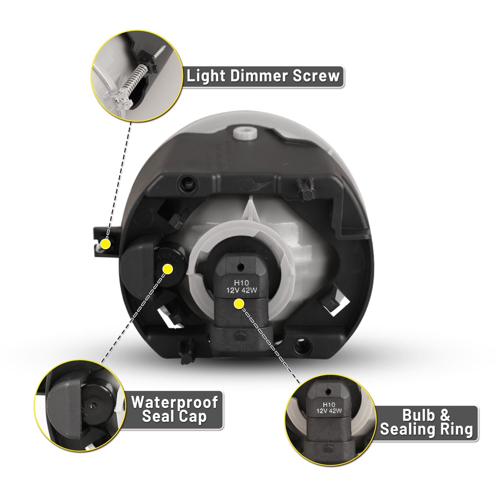 06-10 Jeep Commander: Winjet Fog Lights OE Replacement - Clear photo 3