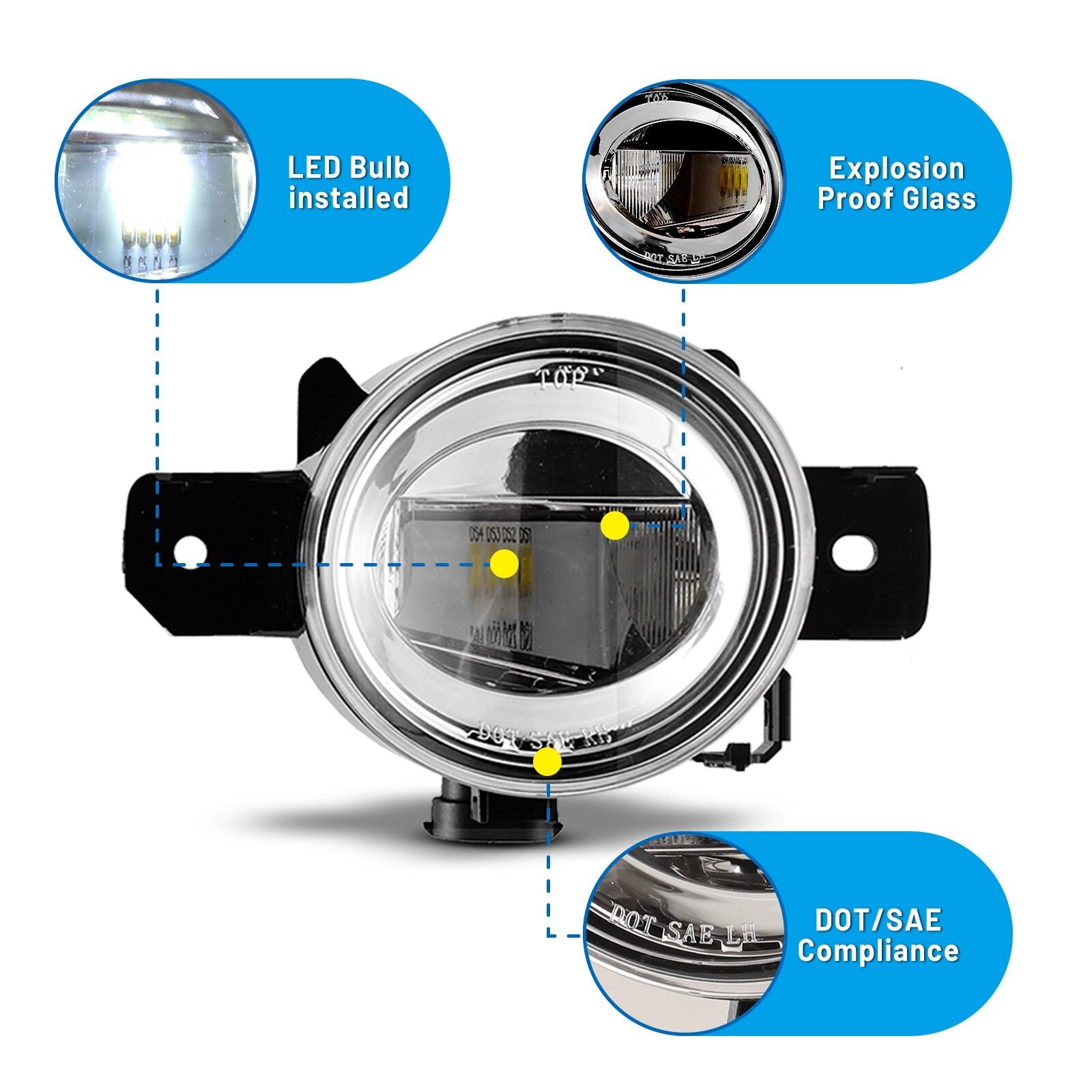 14-16 Nissan Versa Note: Winjet LED Fog Lights OE Replacement - Clear photo 3