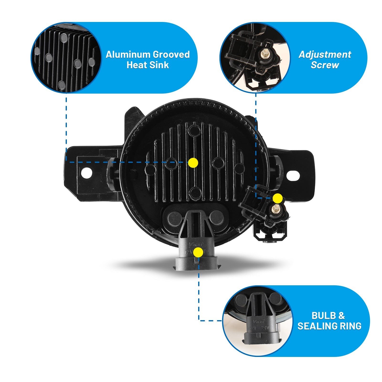 14-16 Nissan Versa Note: Winjet LED Fog Lights OE Replacement - Clear photo 4