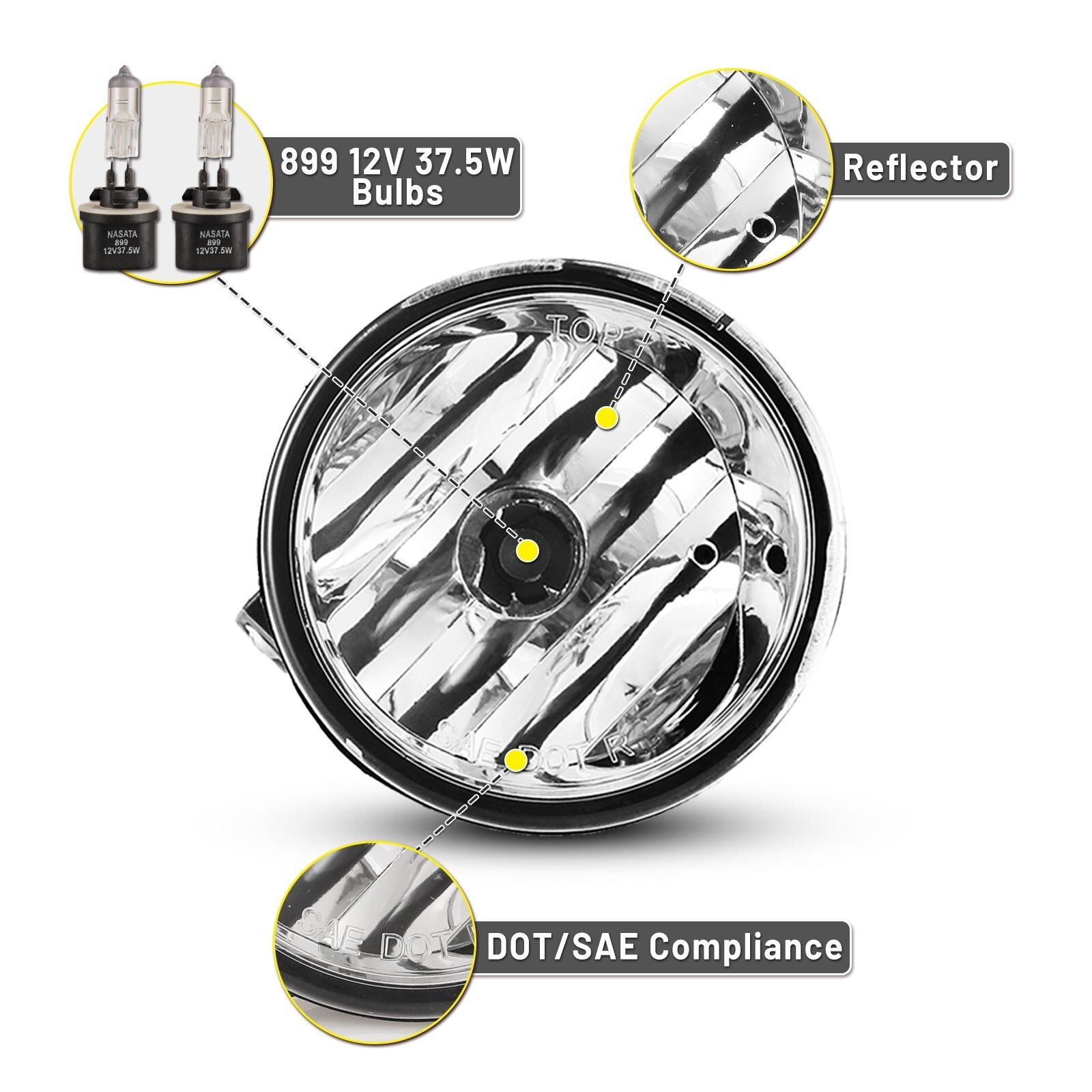 05-07 Nissan Armada: Winjet Fog Lights OE Replacement - Clear photo 2