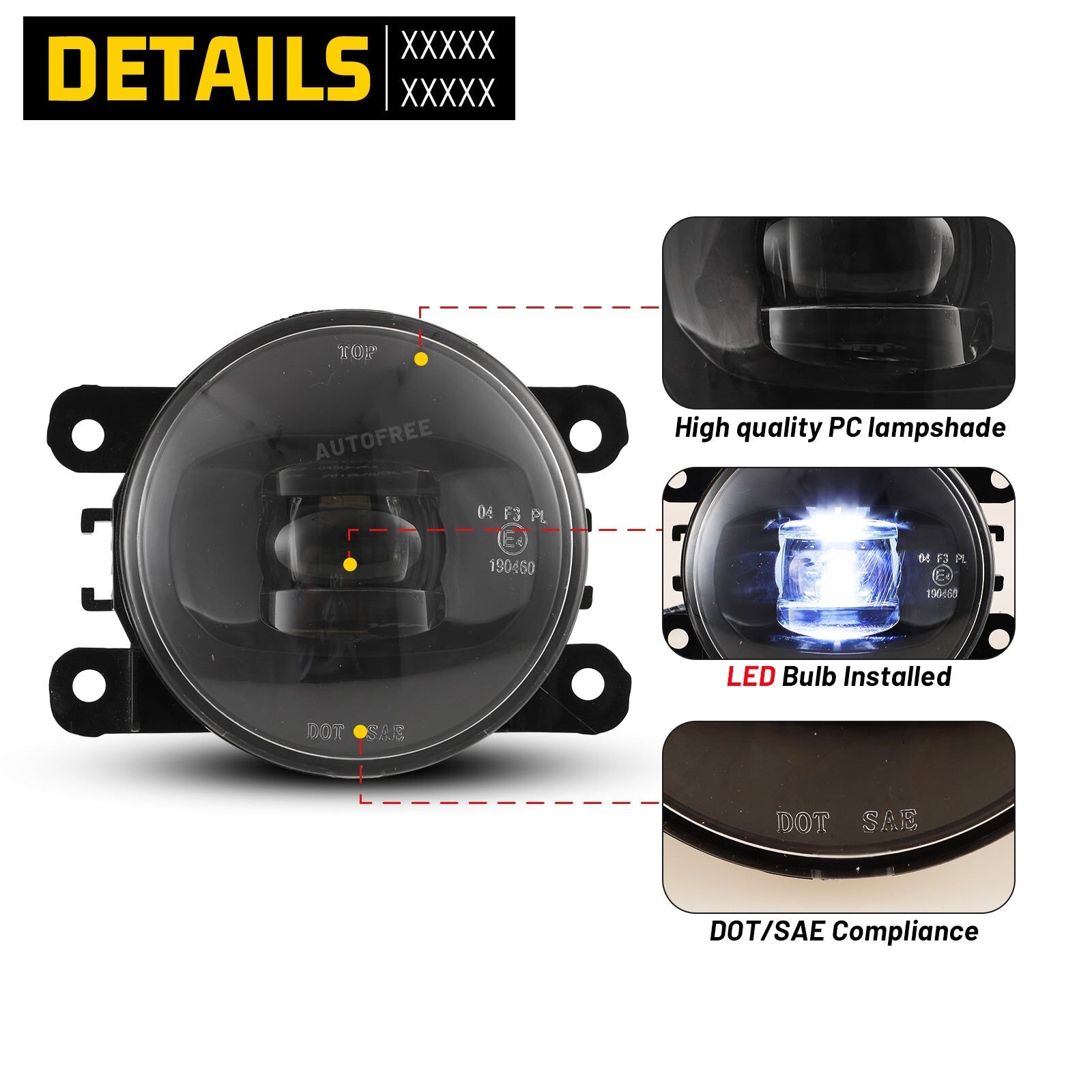 08-09 Ford Taurus: Winjet LED Fog Lights - Clear photo 2