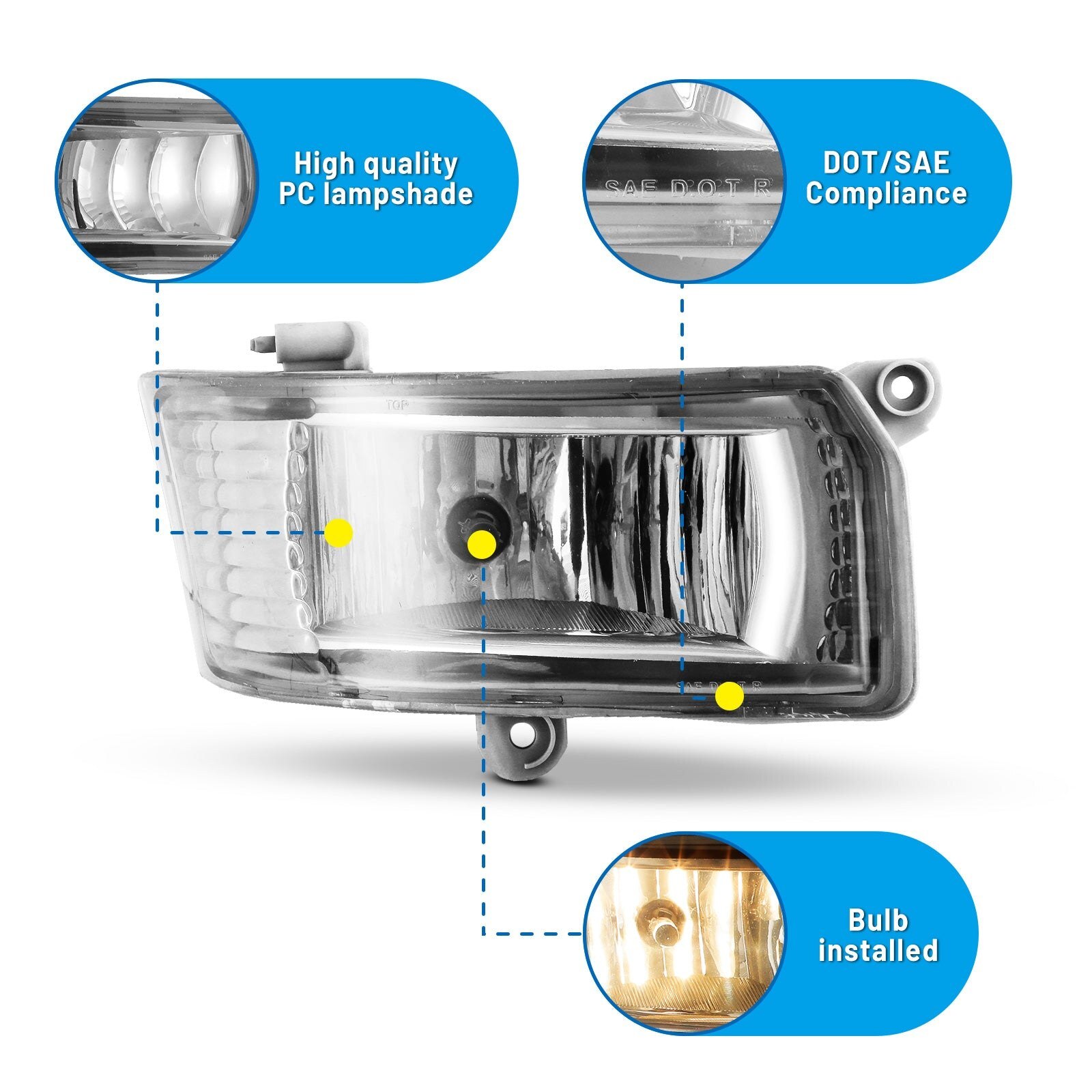 05-06 Toyota Camry: Winjet Fog Lights OE Replacement - Clear photo 2