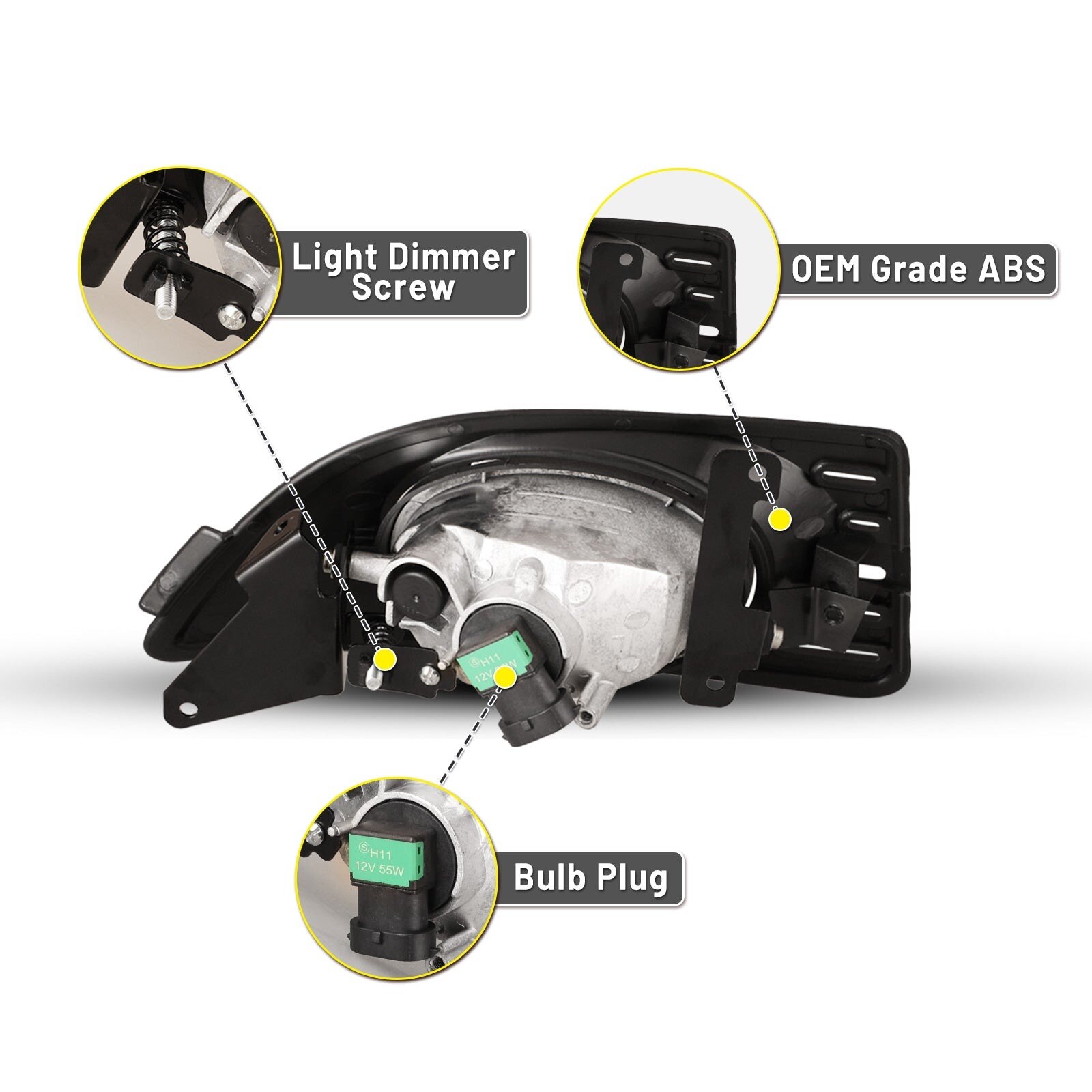 05-07 Acura RSX: Winjet Fog Lights - Clear photo 3