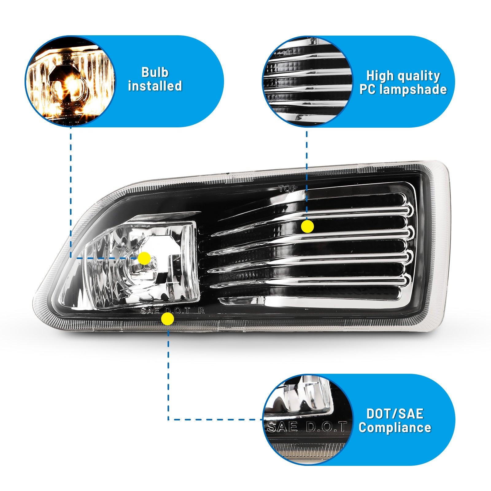 05-10 Scion tC: Winjet Fog Lights OE Replacement - Clear photo 2