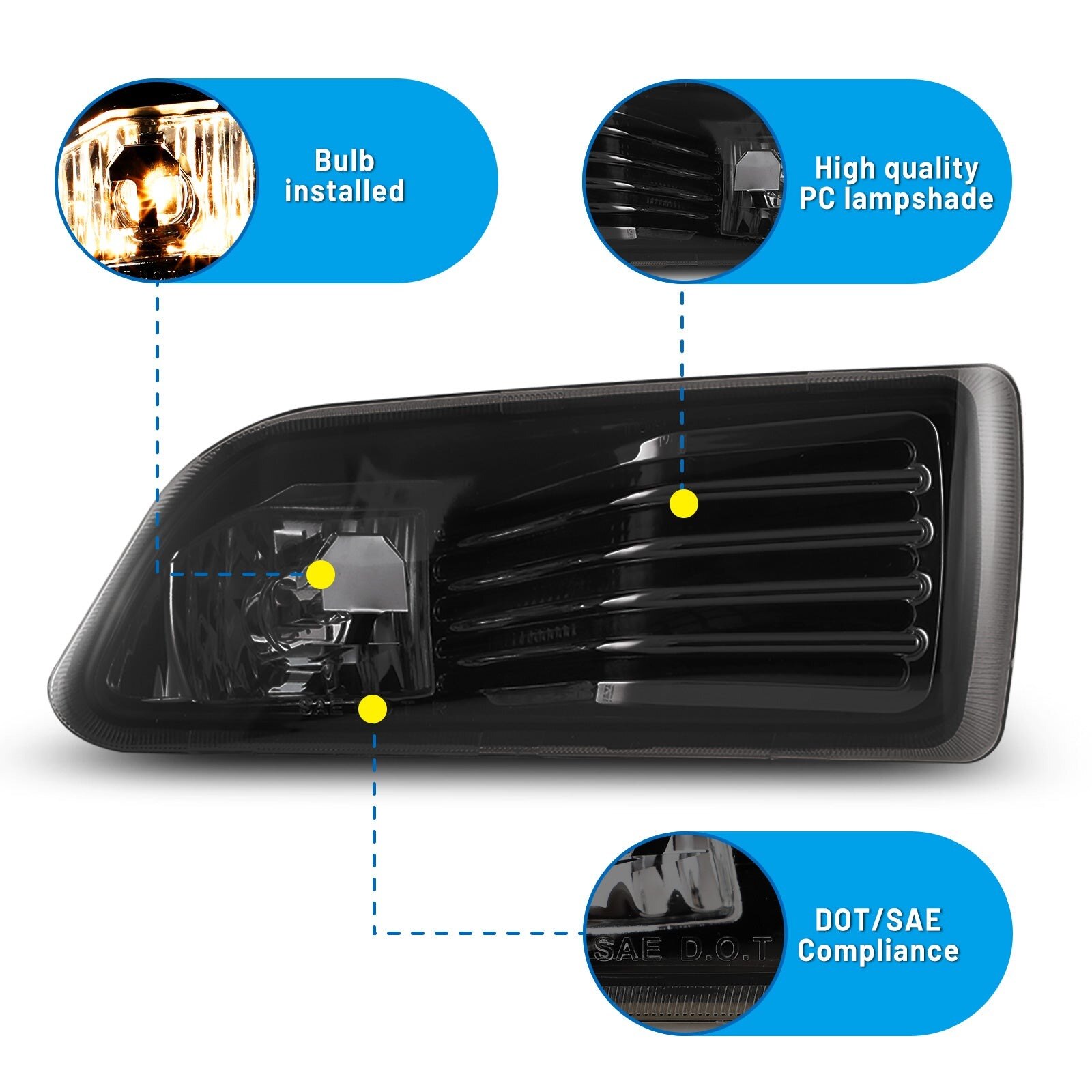 05-10 Scion tC: Winjet Fog Lights OE Replacement - Smoke photo 2