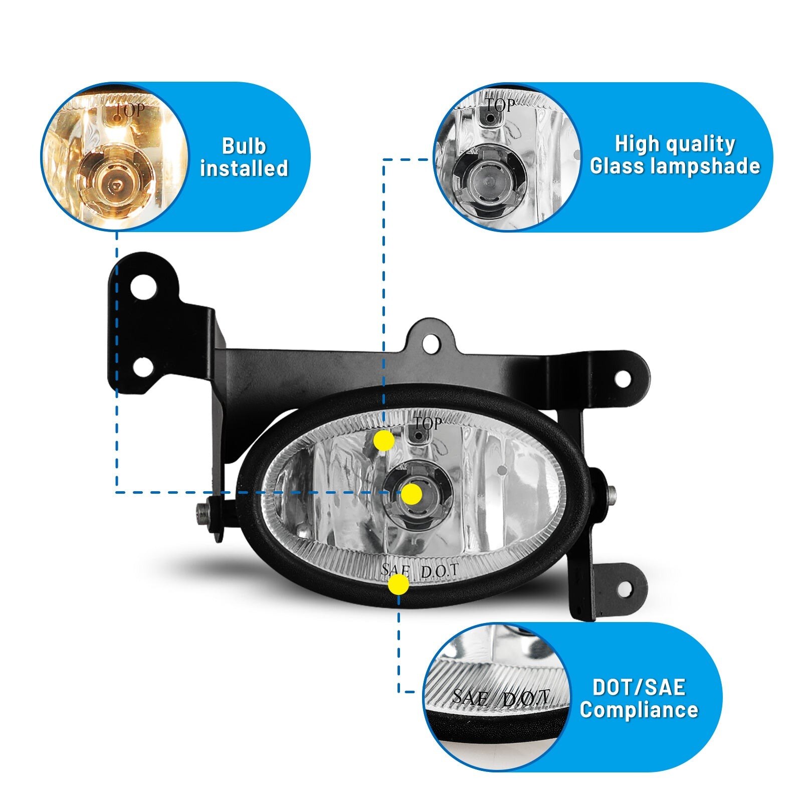 06-08 Honda Civic: Winjet Fog Lights - Clear photo 2
