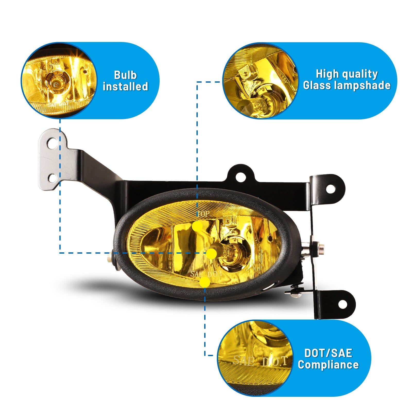 06-08 Honda Civic: Winjet Fog Lights - Amber Yellow photo 2