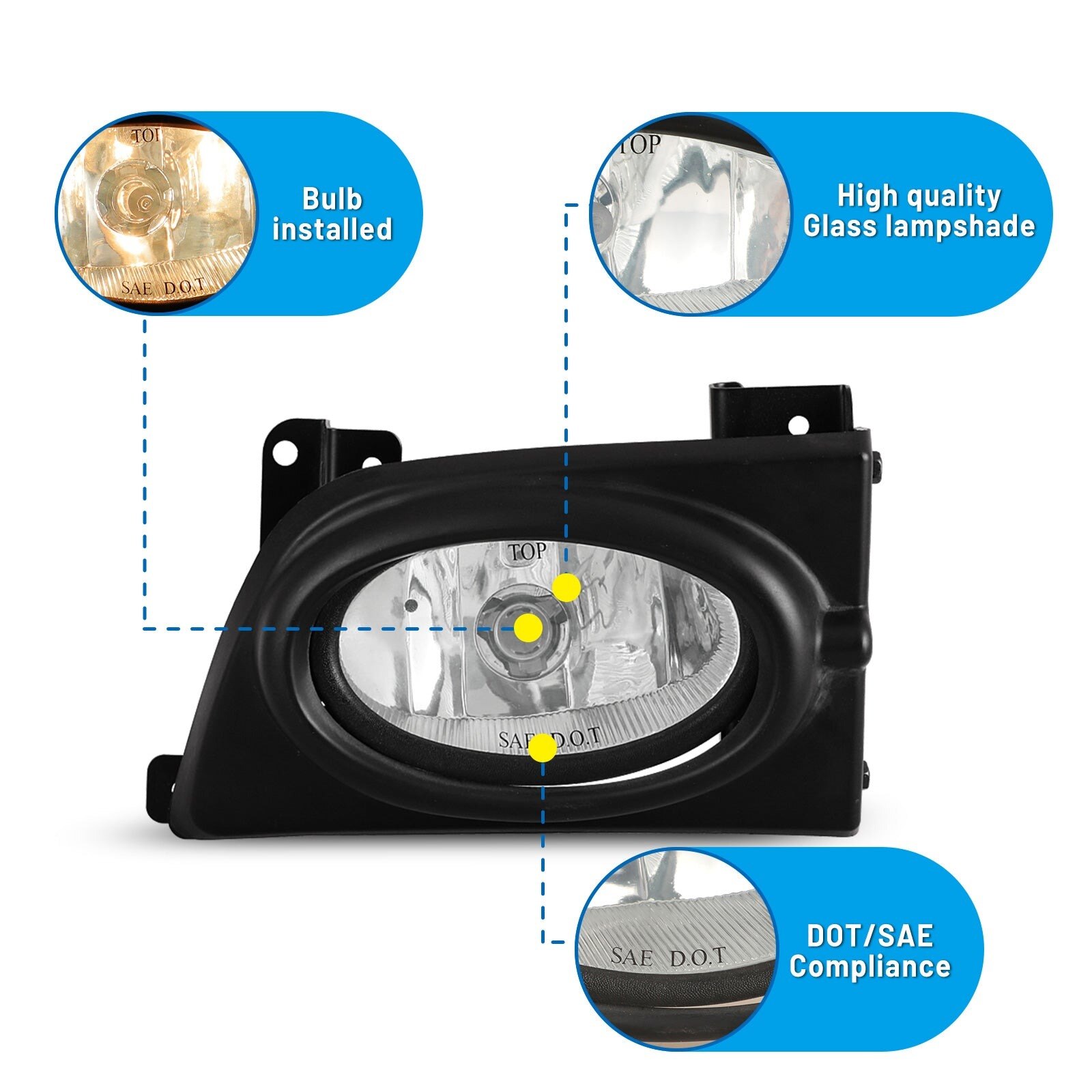 06-08 Honda Civic: Winjet Fog Lights - Clear photo 2
