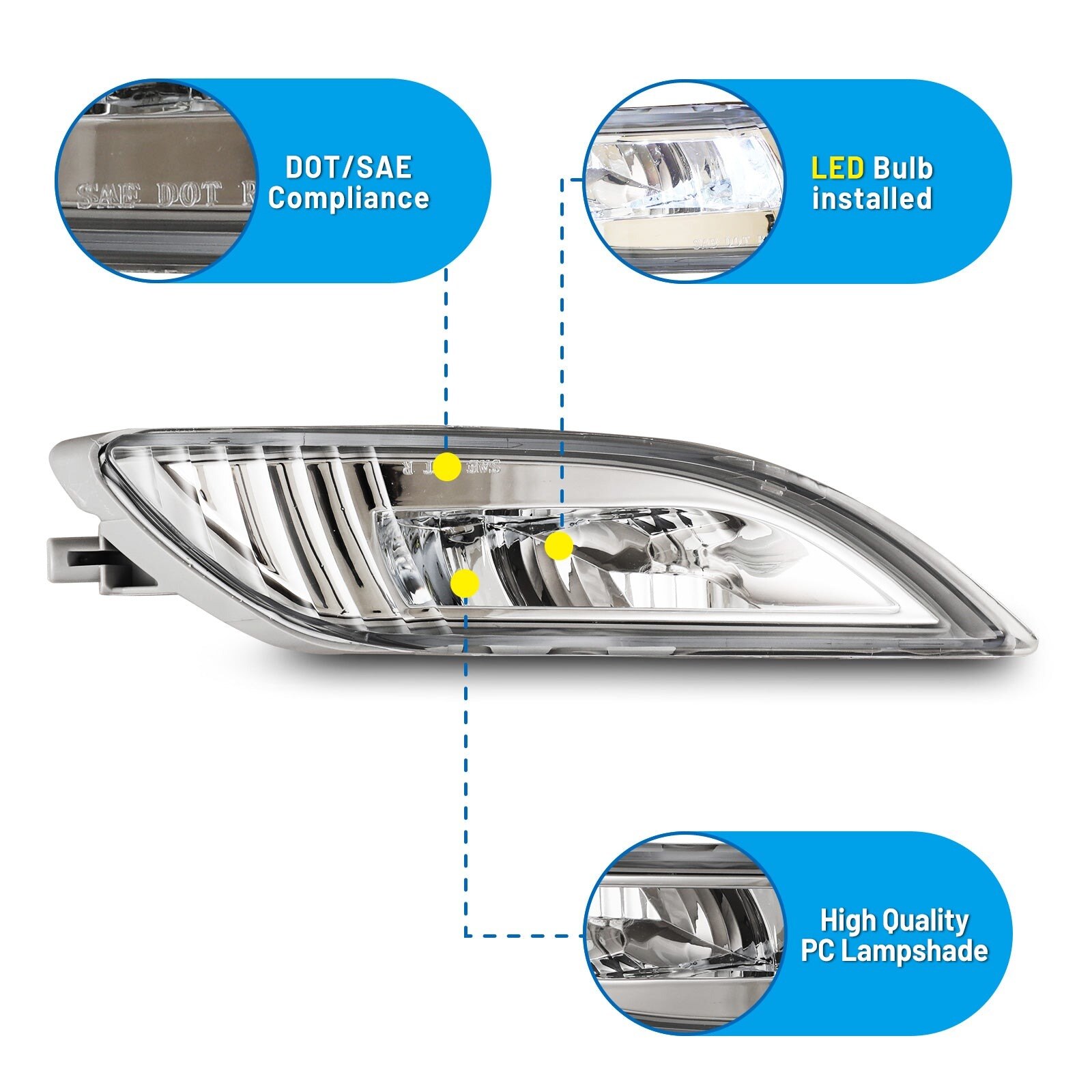 06-10 Toyota Sienna: Winjet LED Fog Lights - Clear photo 2
