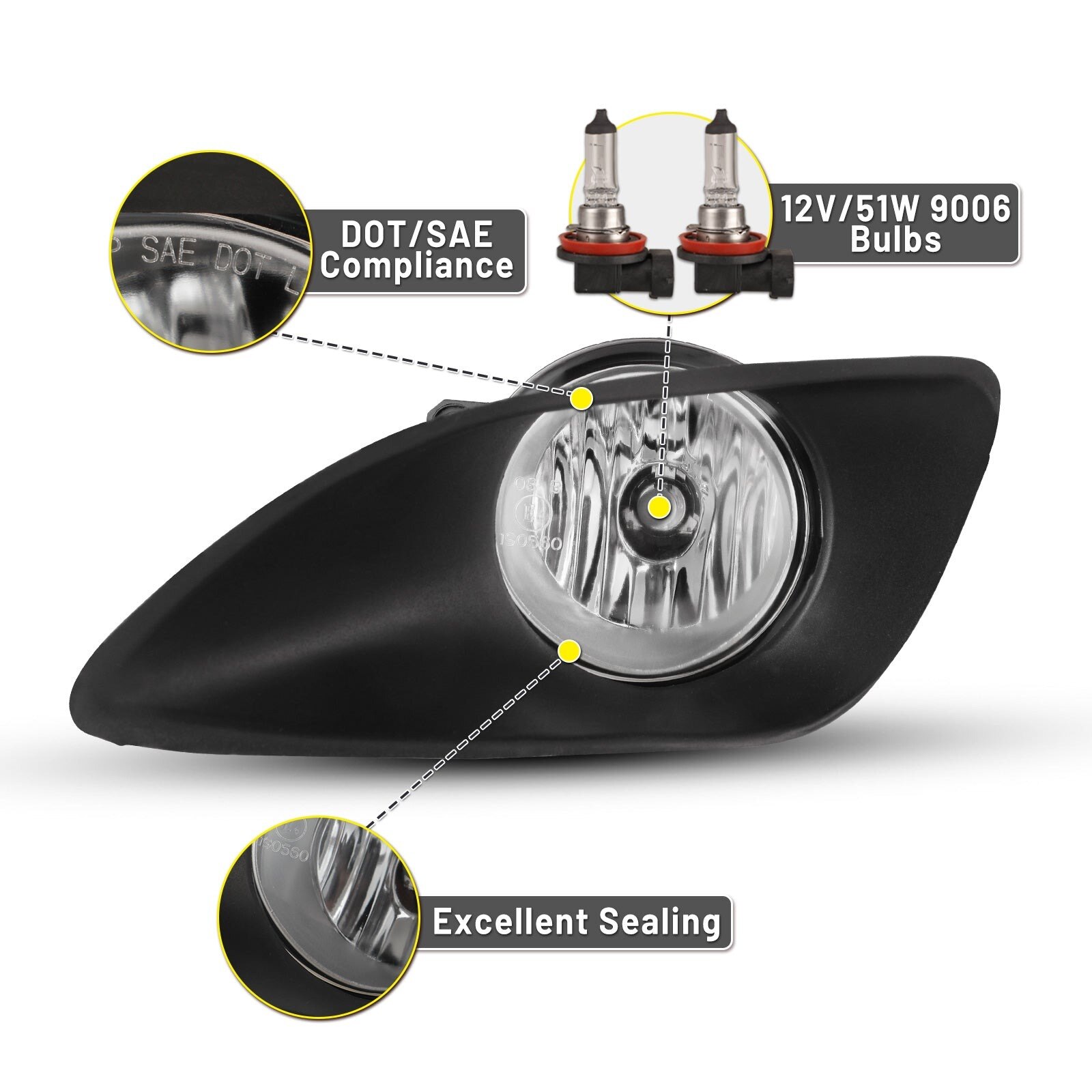 06-10 Toyota Yaris: Winjet Fog Lights - Clear photo 2
